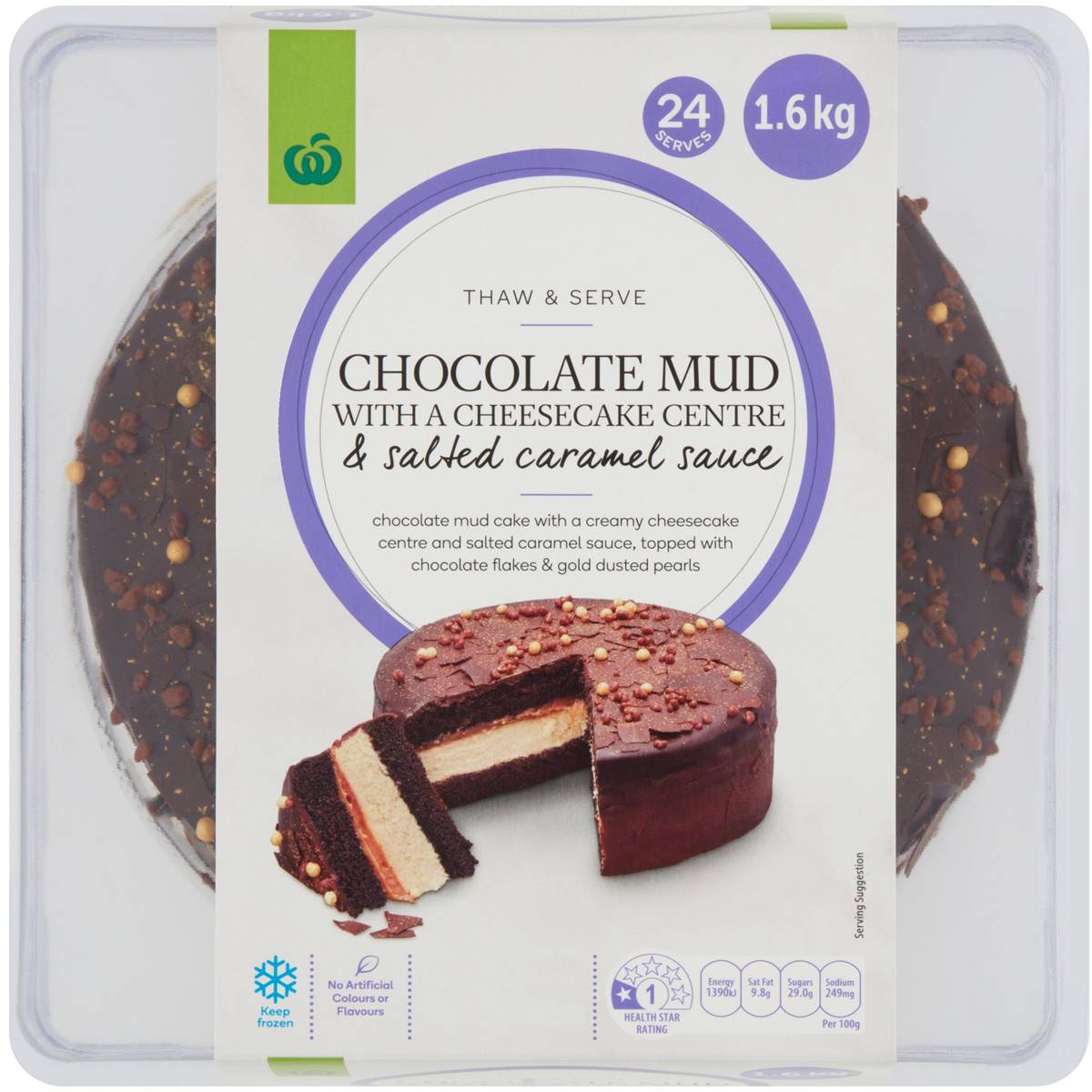 Woolworths Chocolate Mud & Cheesecake 1.6kg Woolworths