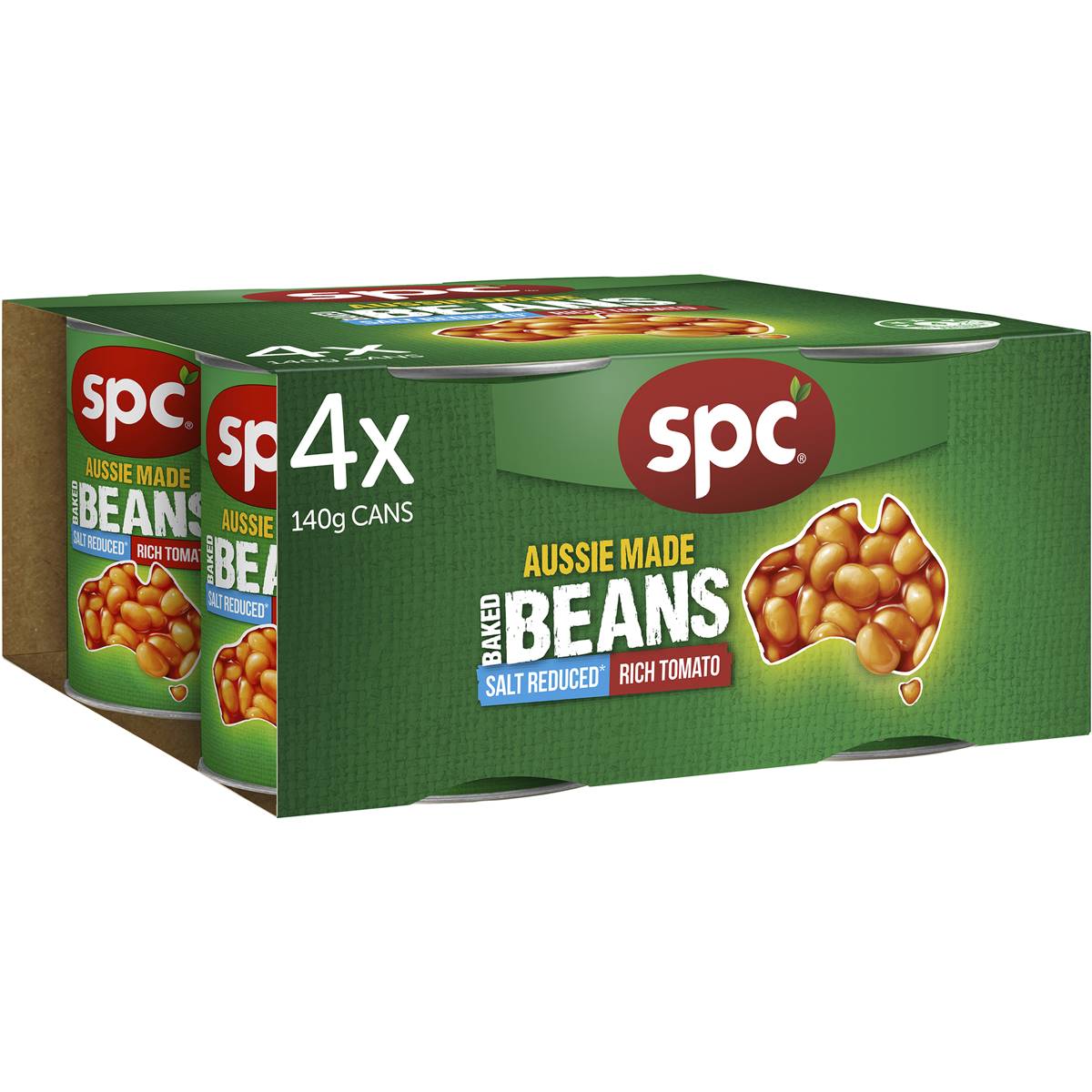 Spc Baked Beans Rich Tomato Salt Reduced 140g X 4 Pack Woolworths