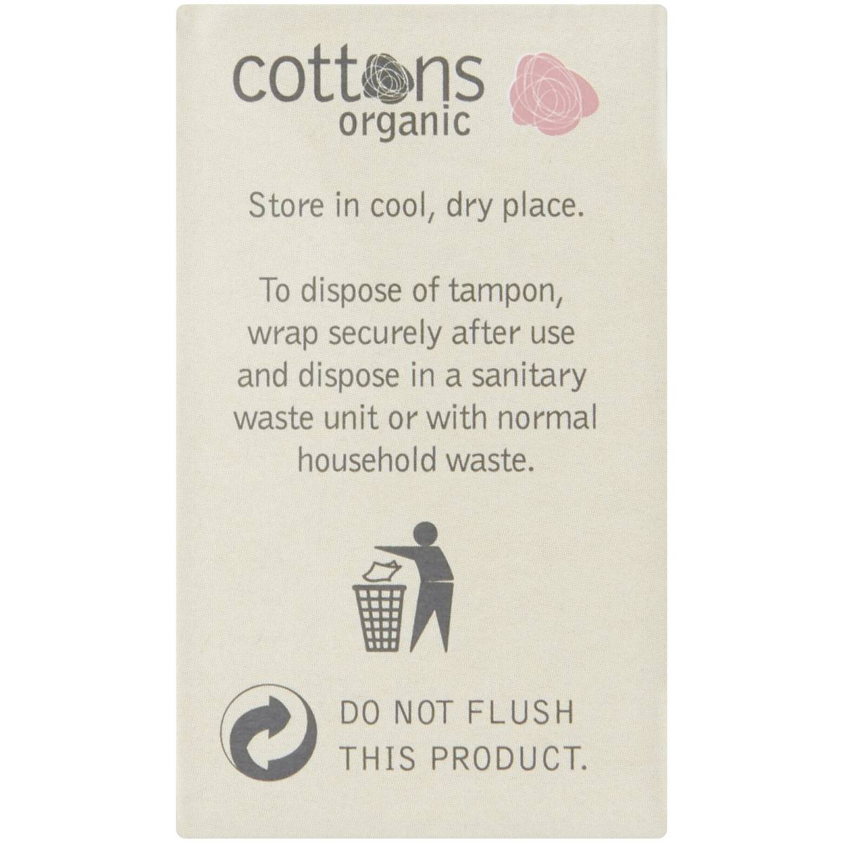 Cottons Organic Tampons Super 16 Pack Woolworths