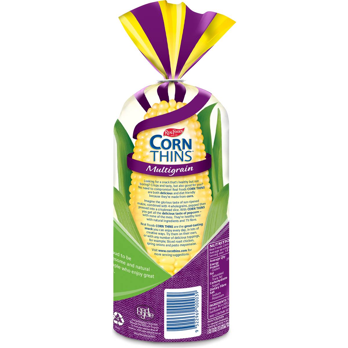Real Foods Corn Thins Multigrain 150g Woolworths