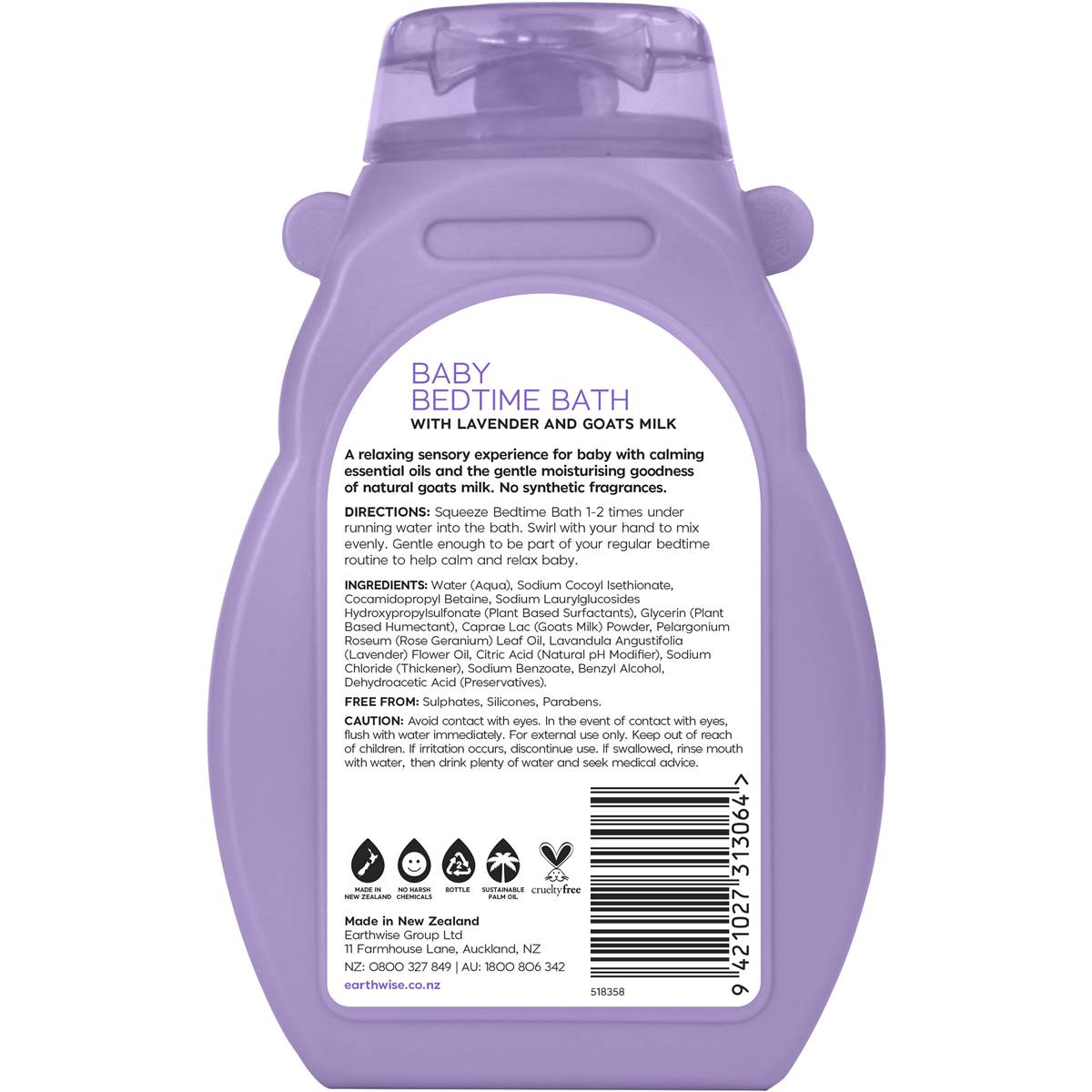 Earthwise Nourish Baby Bedtime Bath 275ml Woolworths