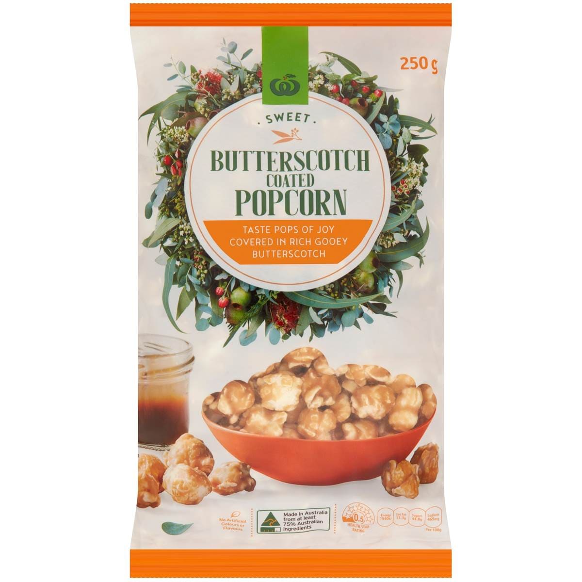 Woolworths Butterscotch Popcorn 250g Woolworths