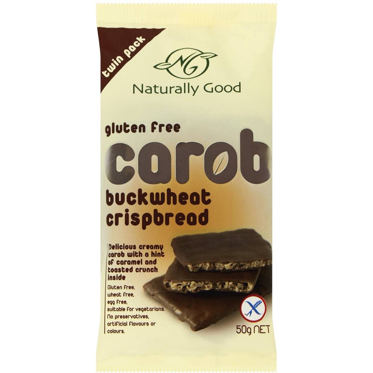 Naturally Good Bars Carob Buckwheat 25g X2 Pack Woolworths