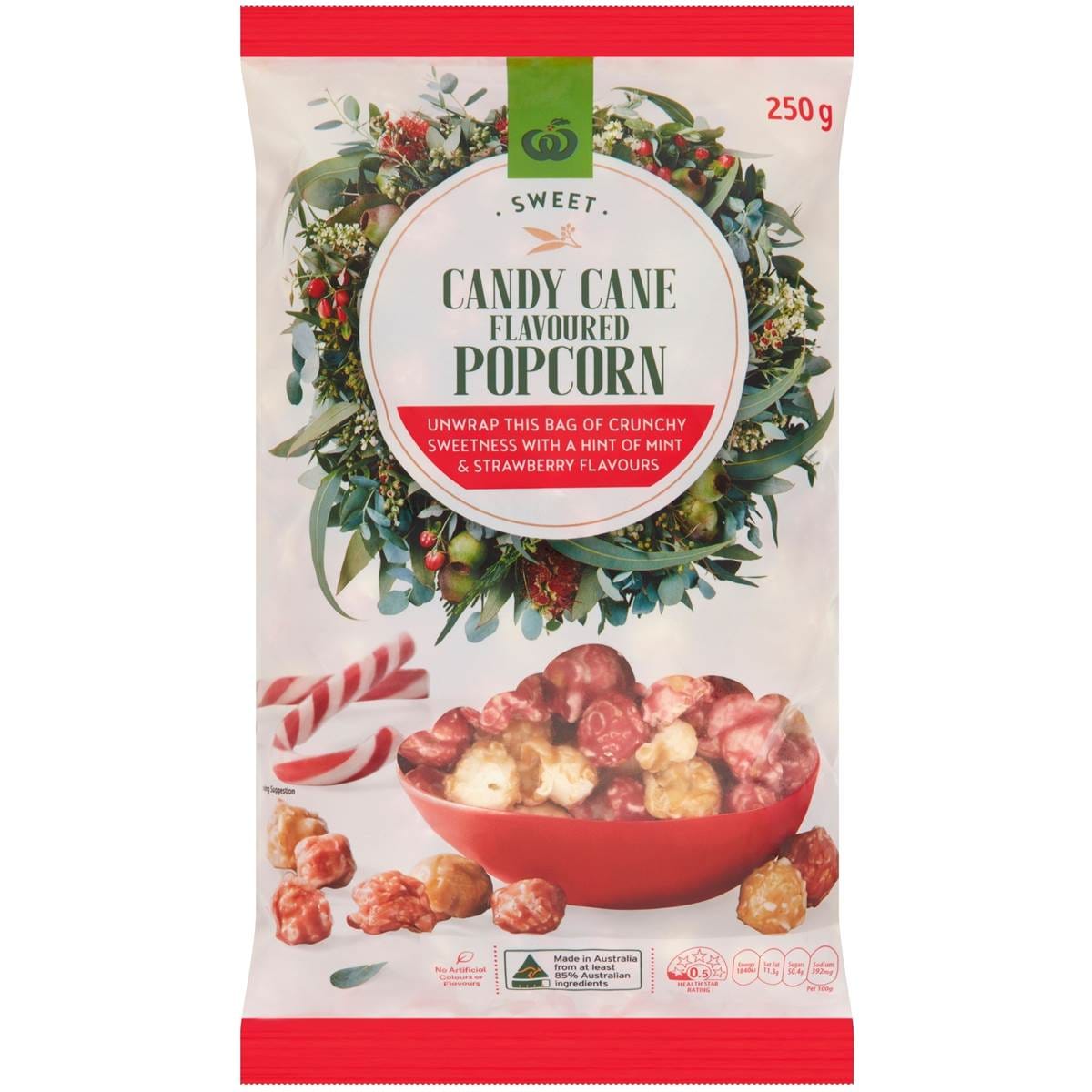 Woolworths Candy Cane Popcorn 250g Woolworths