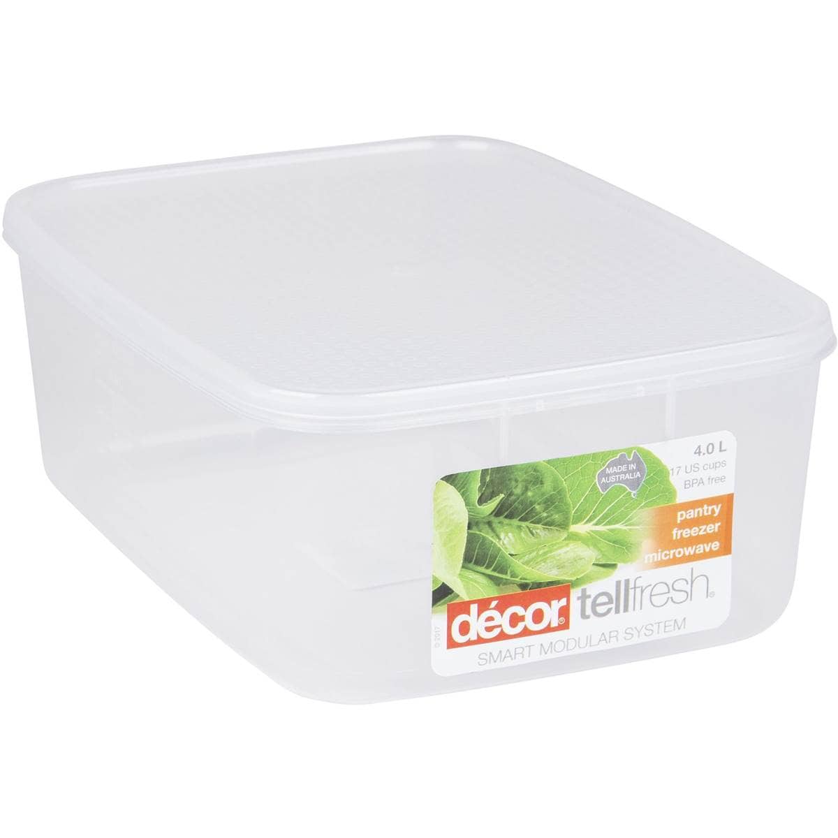 Decor Tellfresh Container Oblong 4.0l Each Woolworths