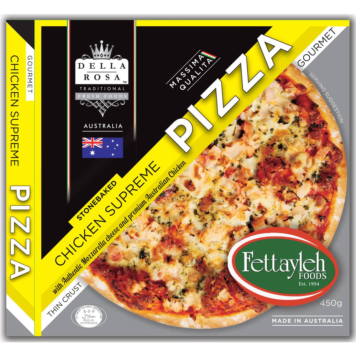 Della Rosa Stone Baked Chicken Supreme Pizza 450g | Woolworths