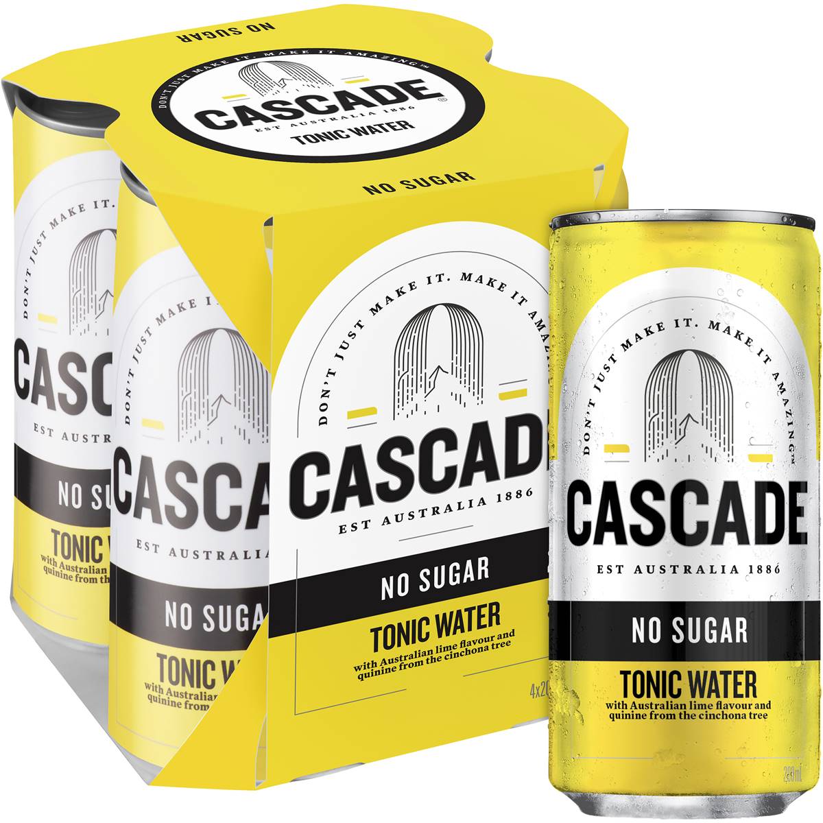 Cascade No Sugar Tonic 200ml X4 Pack Woolworths