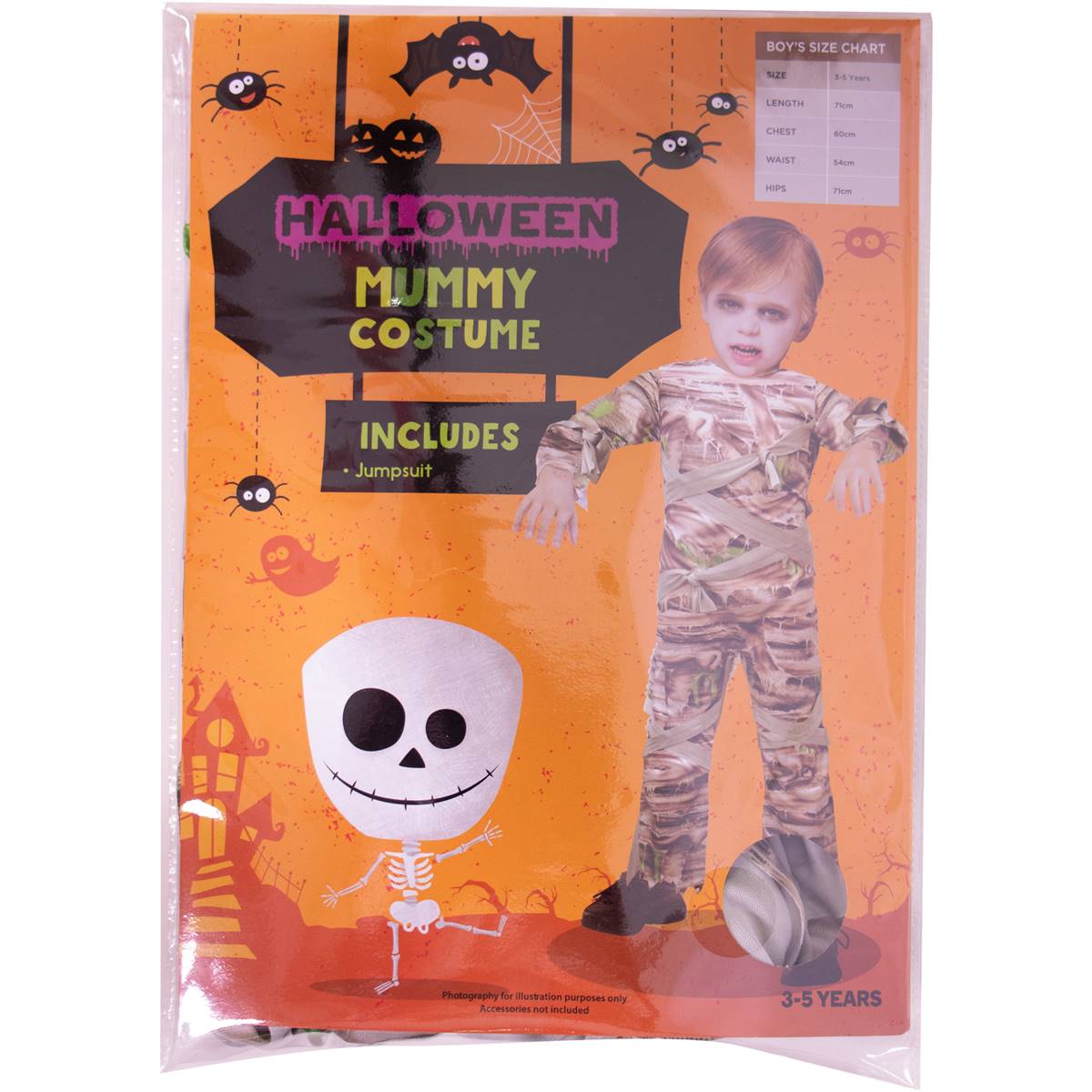 Halloween Costume Boy 3 To 5 Mummy Each Woolworths