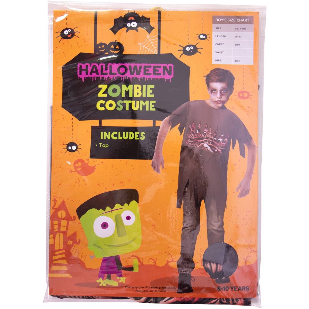Halloween Costume Boy 8 To 10 Zombie Each Woolworths