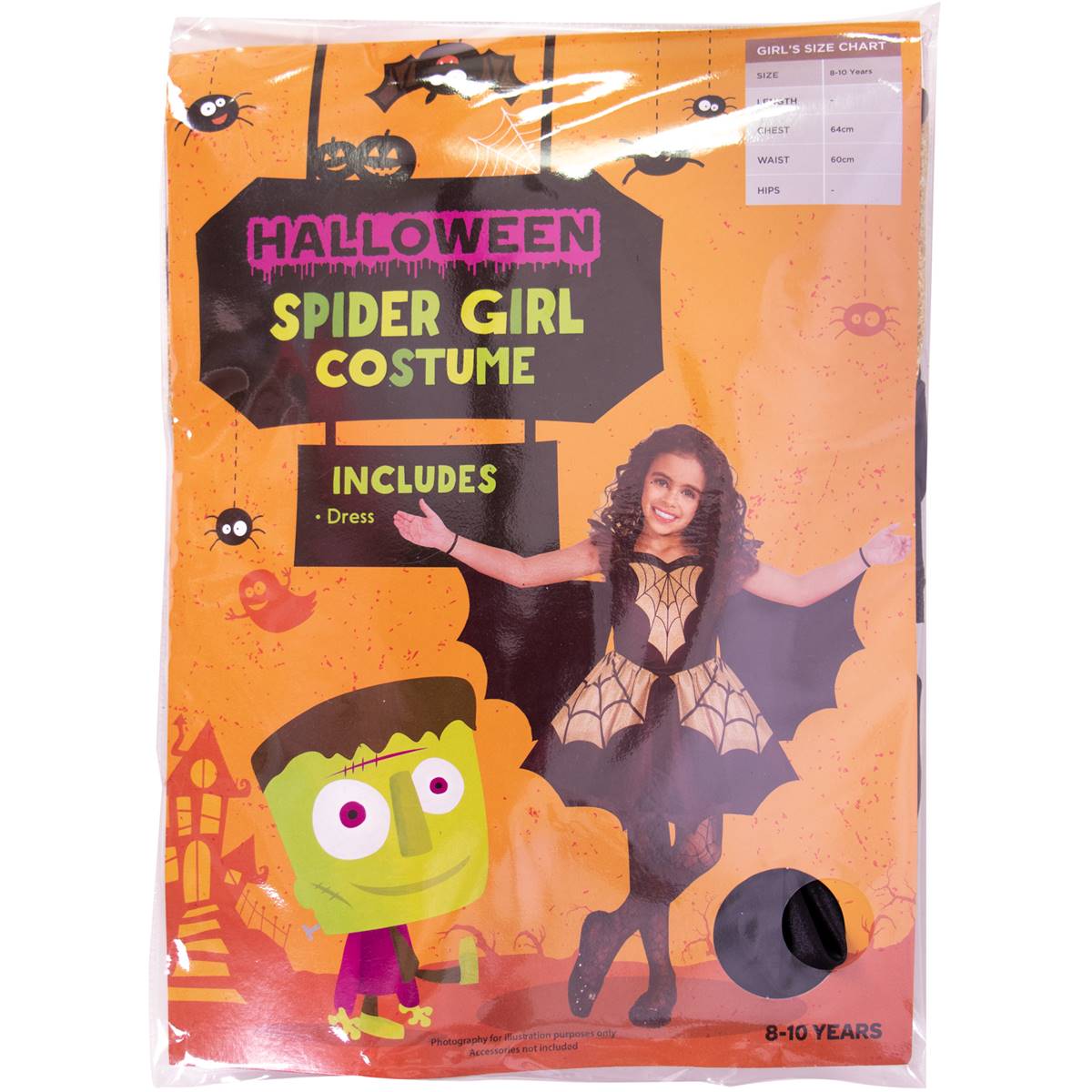 Halloween Costume Girl 8 To 10 Spider Girl Each Woolworths
