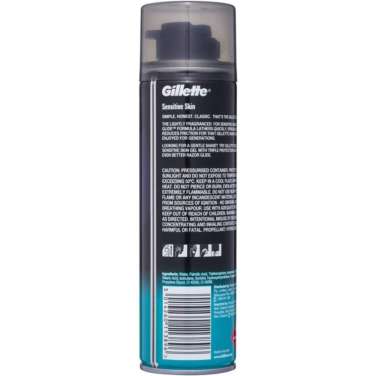 Gillette Shaving Gel Sensitive Skin 200ml Woolworths