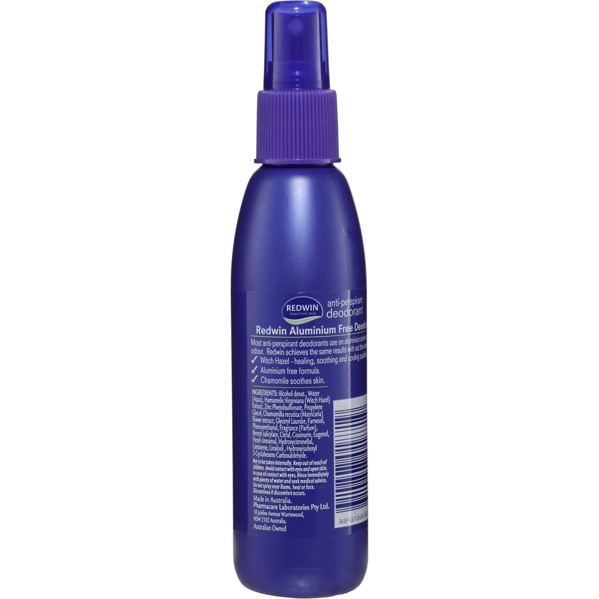 Redwin Anti Perspirant Deodorant Aerosol Aluminium Free Sport 150ml