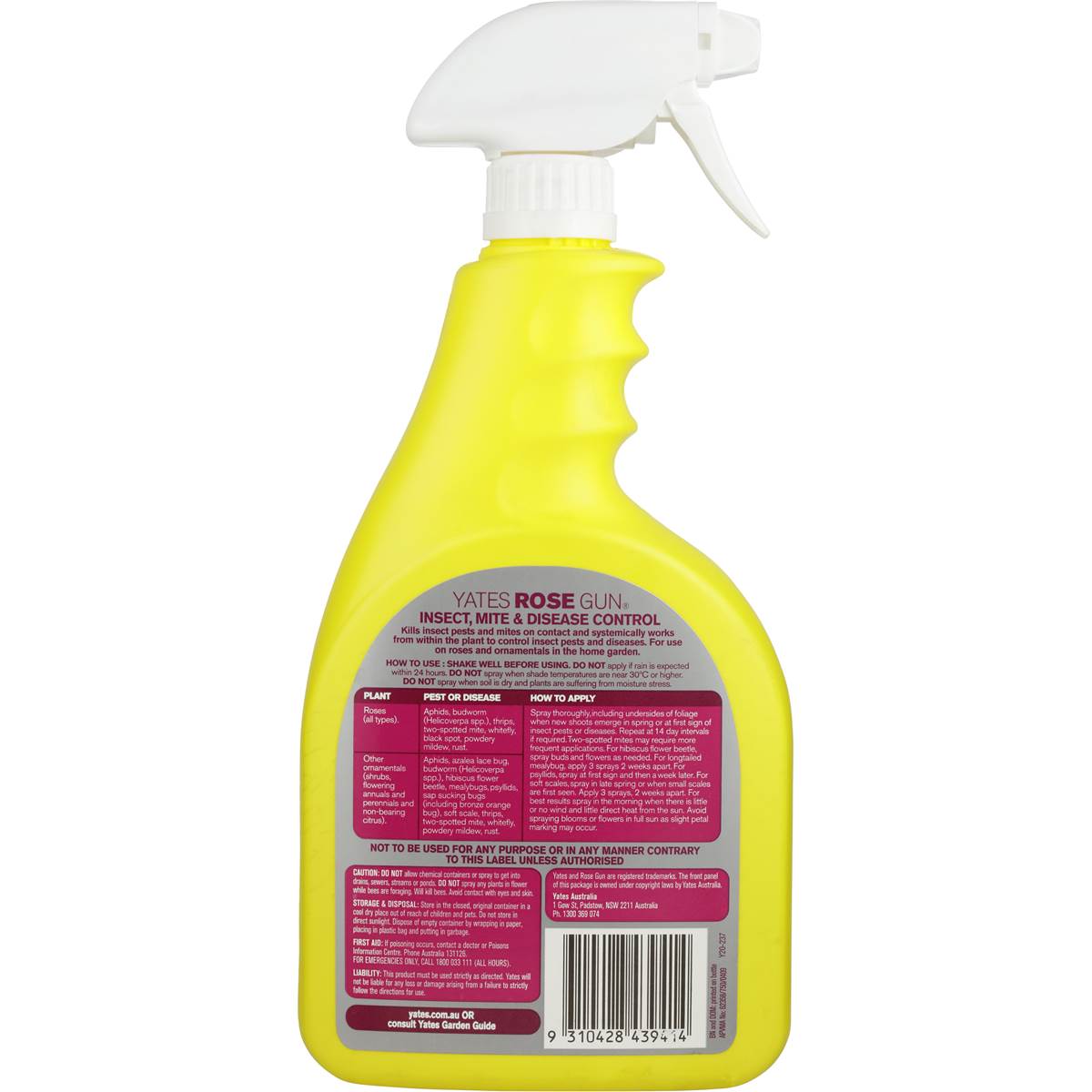 Yates Rose Gun Garden Black Spot & Insect Killer 750ml Woolworths