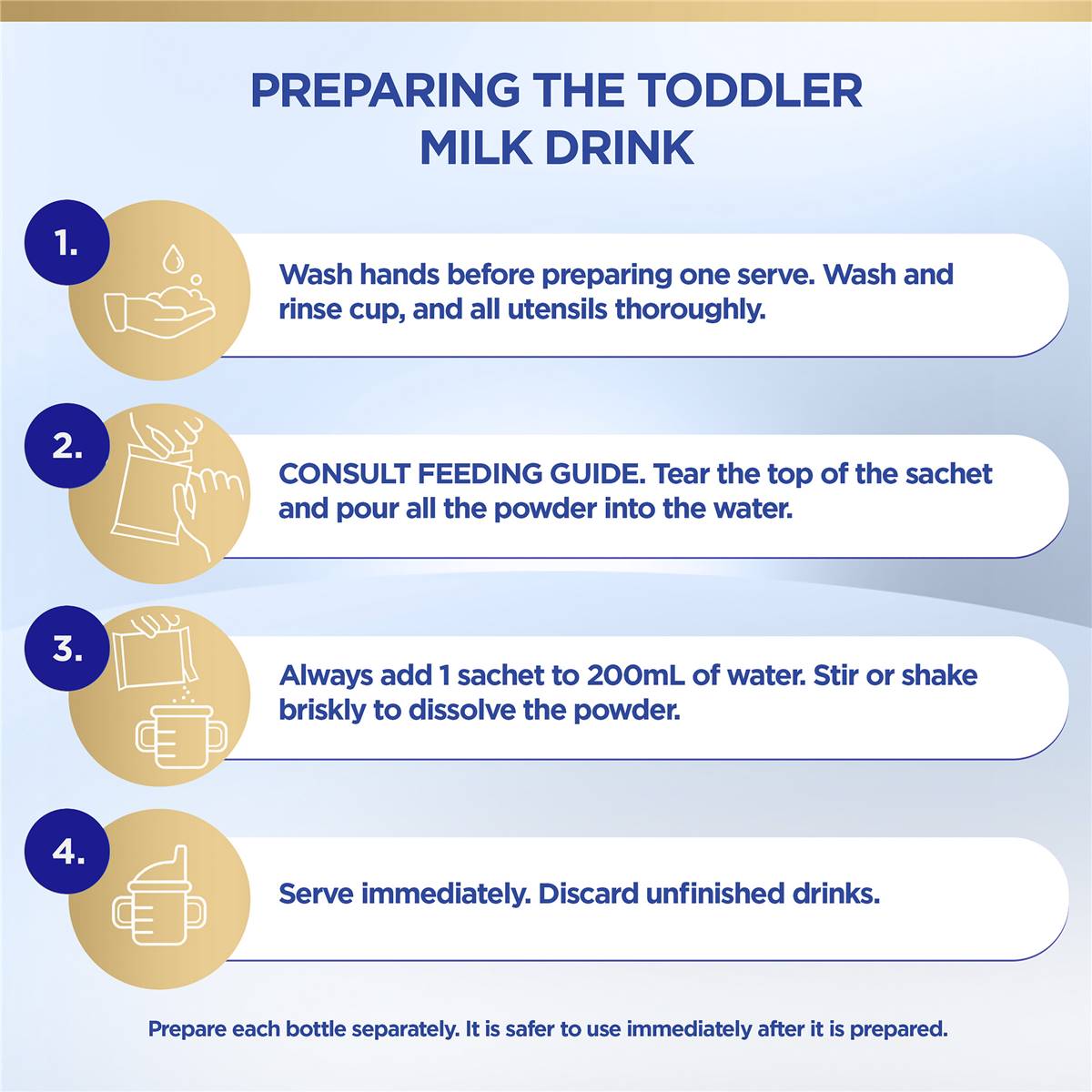 Aptamil Gold+ 3 Toddler Milk Formula Sachets From 1+ Year 38.0g X4 Pack