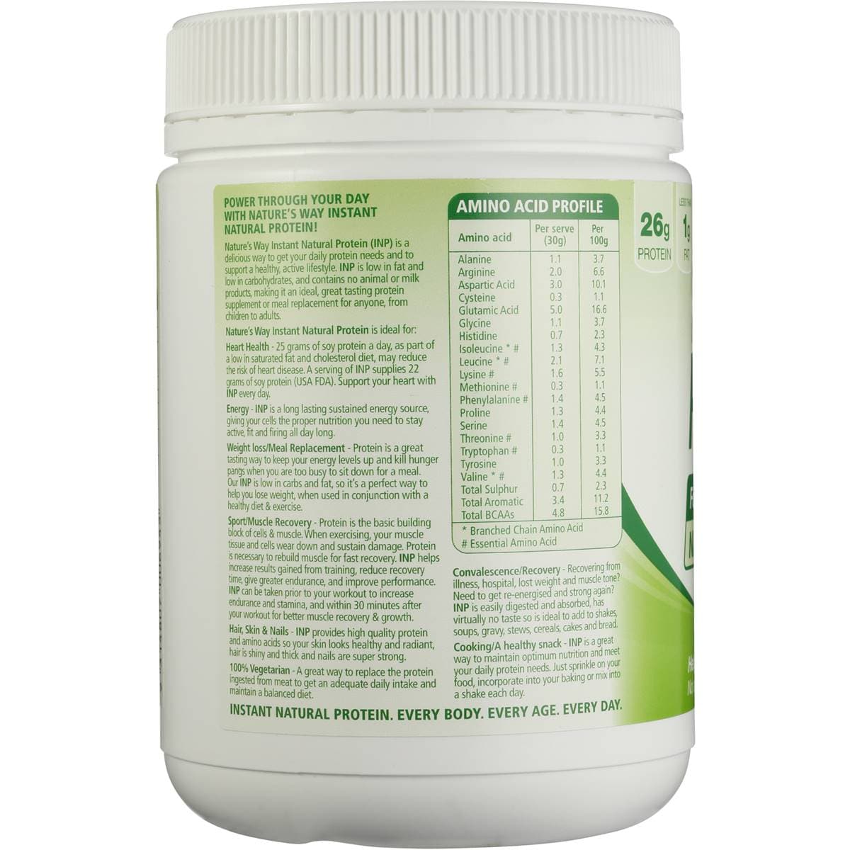 Nature's Way Protein Powder Instant Natural 375g Woolworths