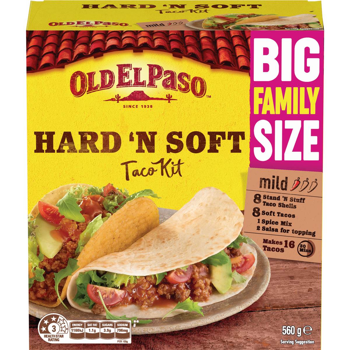 Old El Paso Bulk Hard Soft Kit Mexican Style 560g Woolworths