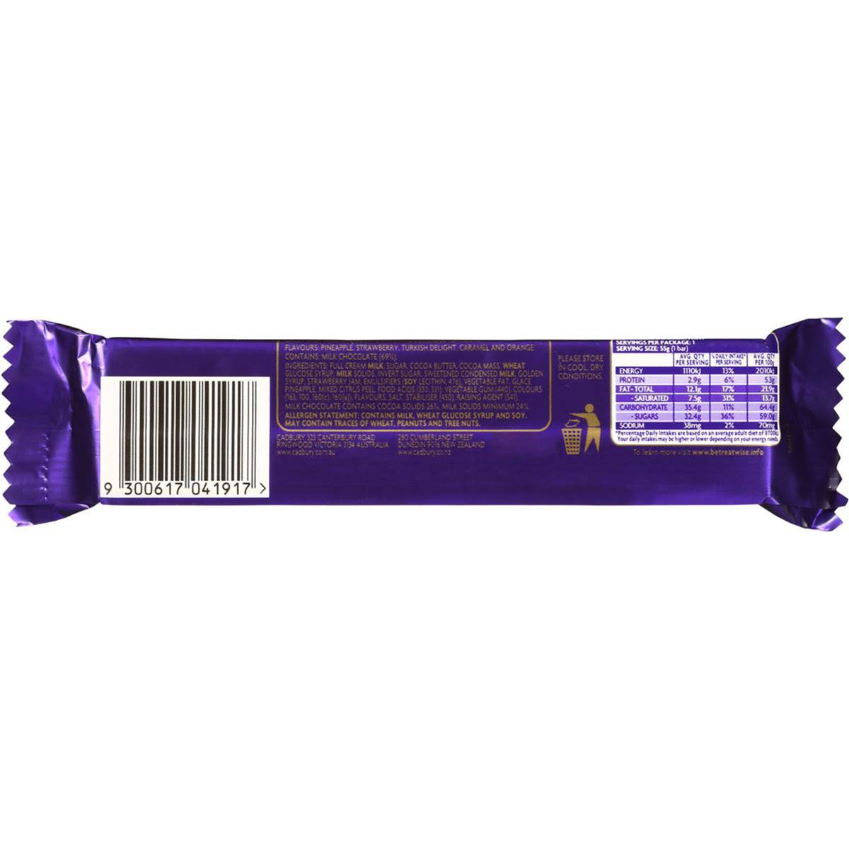 Cadbury Dairy Milk Chocolate Snack 55g bar | Woolworths