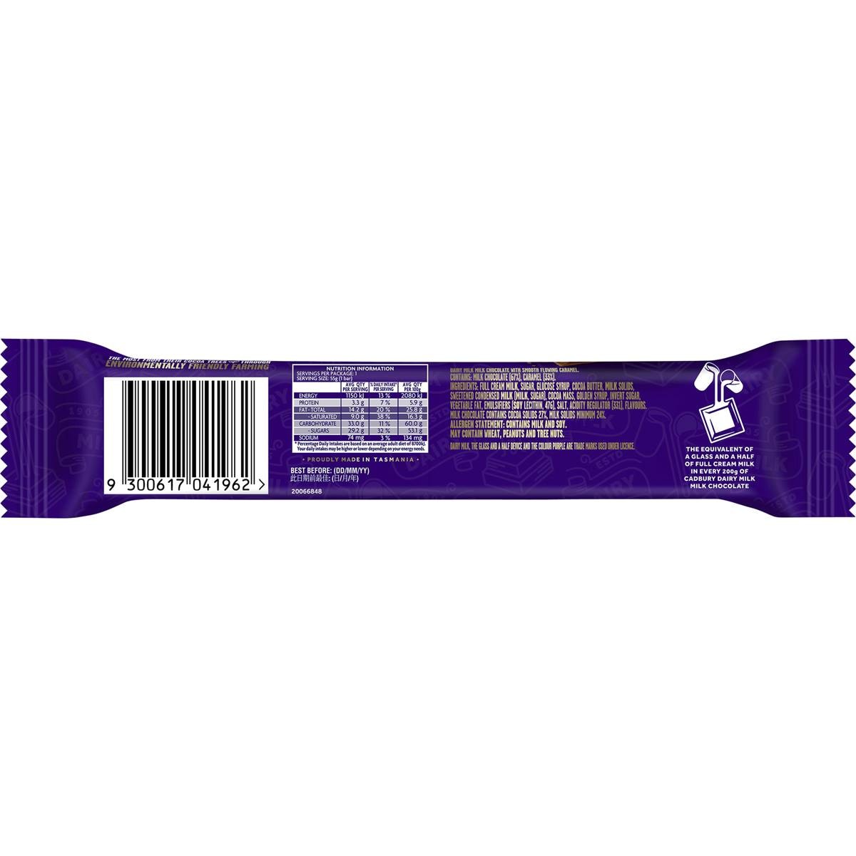Cadbury Dairy Milk Caramello Chocolate Bar 55g Woolworths