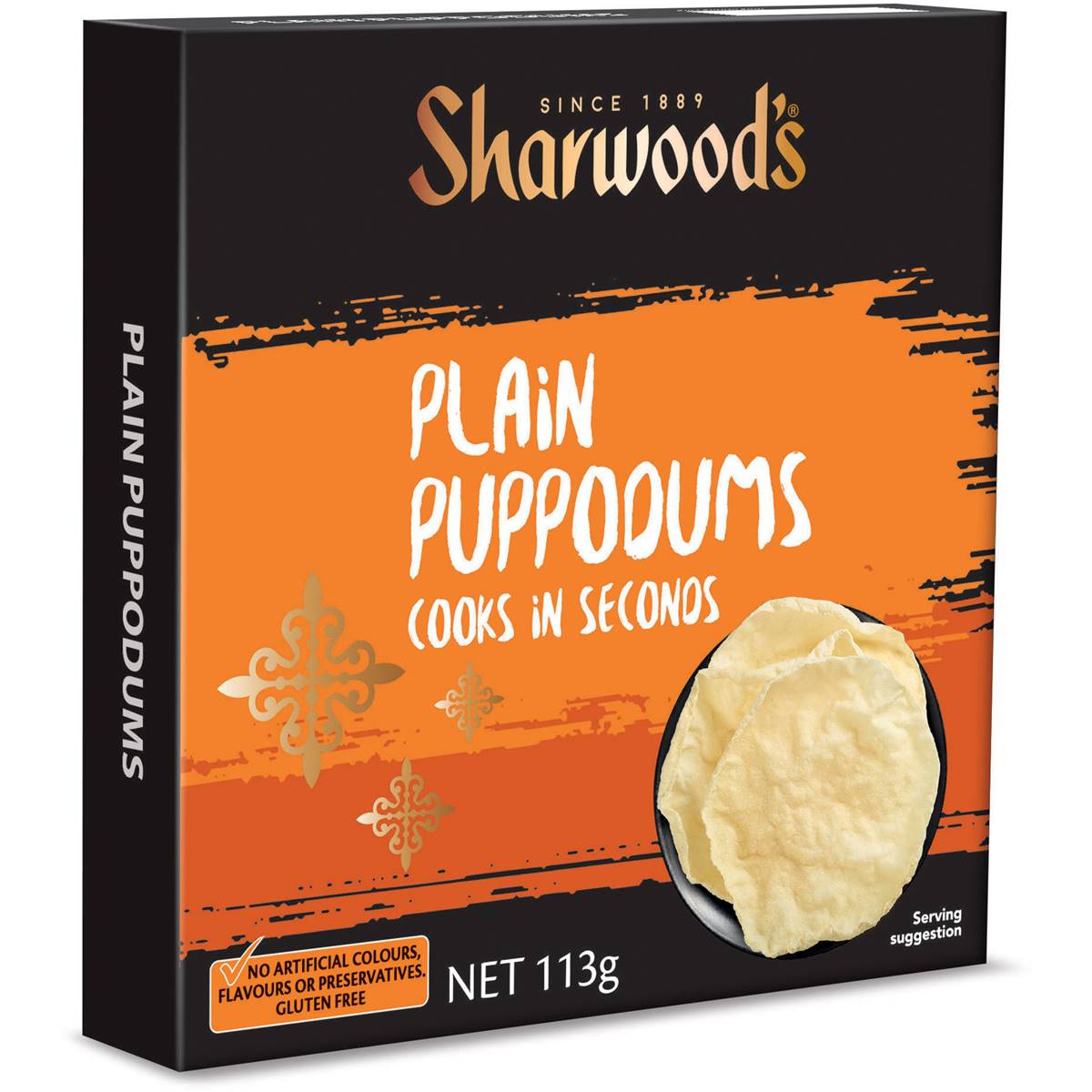 Sharwood's Plain Puppodums 113g | Woolworths