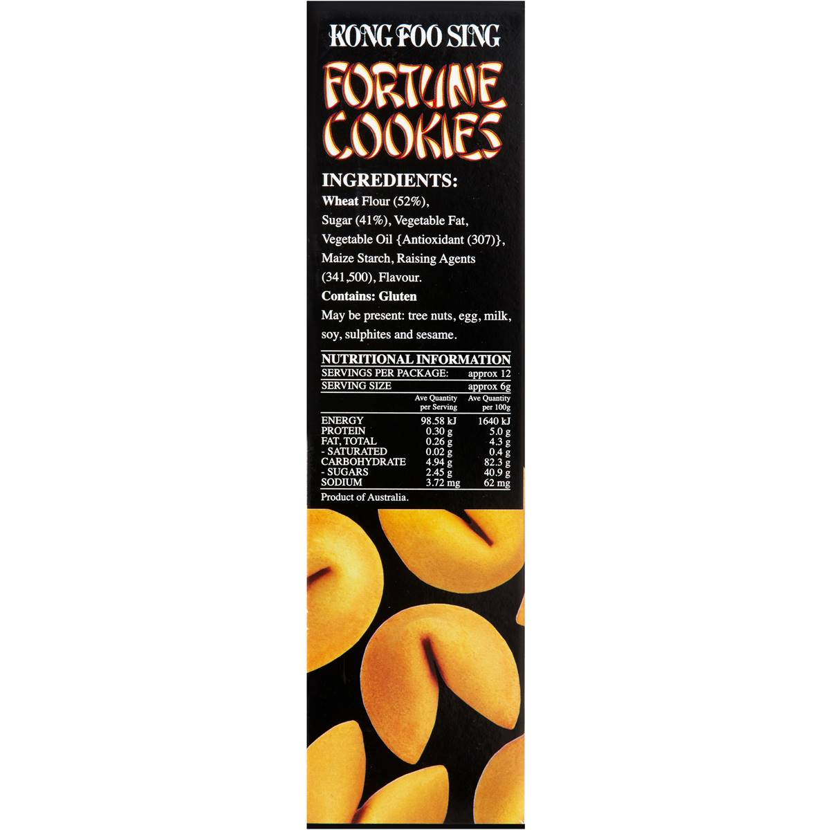 Kong Foo Sing Snacks Fortune Cookies 100g Woolworths