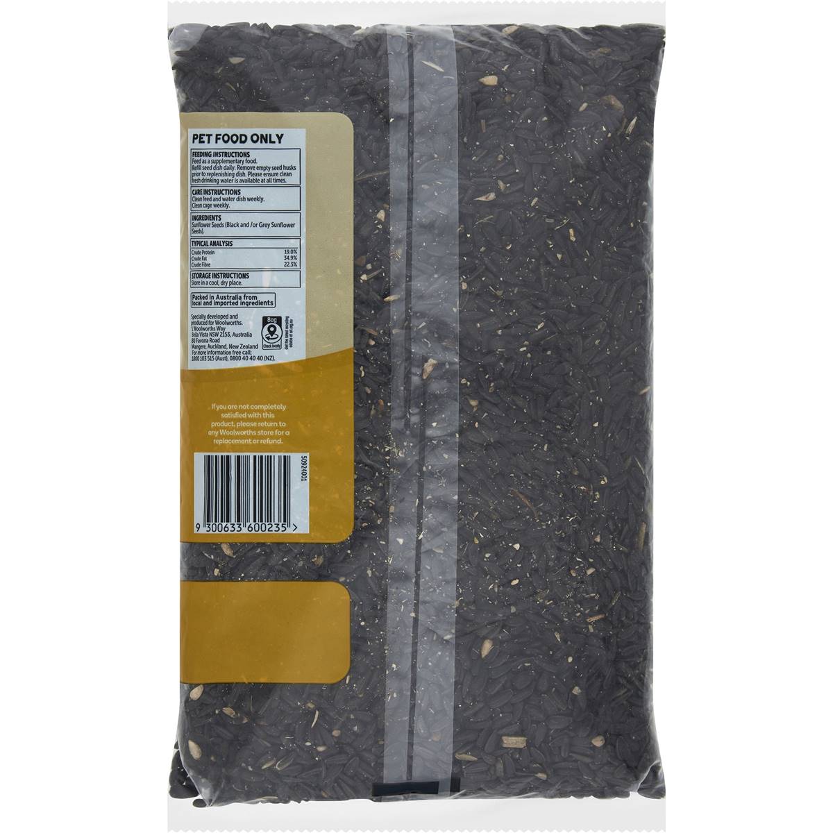 Frankie & Friends Sunflower Seeds 1.5kg Woolworths