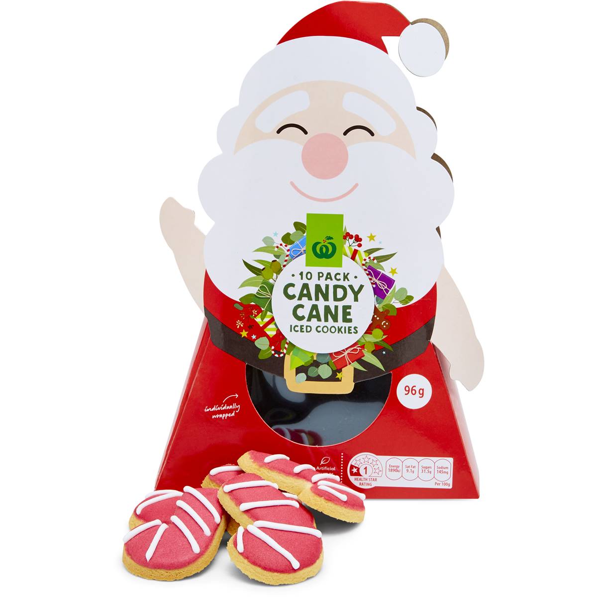 Woolworths Cookies Gift Bag (snowflake/candy Cane) 10 Pack Woolworths