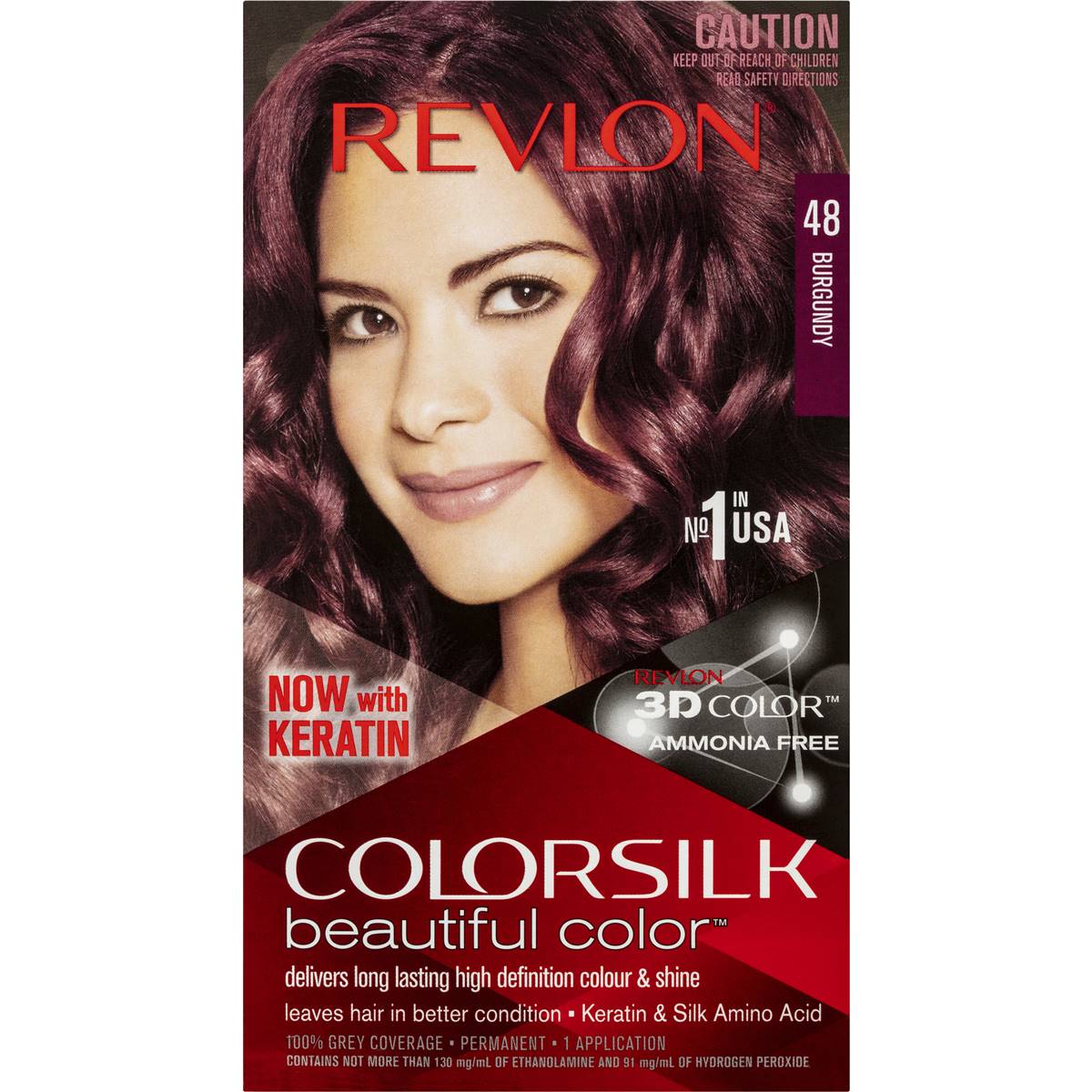 Revlon Colorsilk Beautiful Color 48 Burgundy Each Woolworths