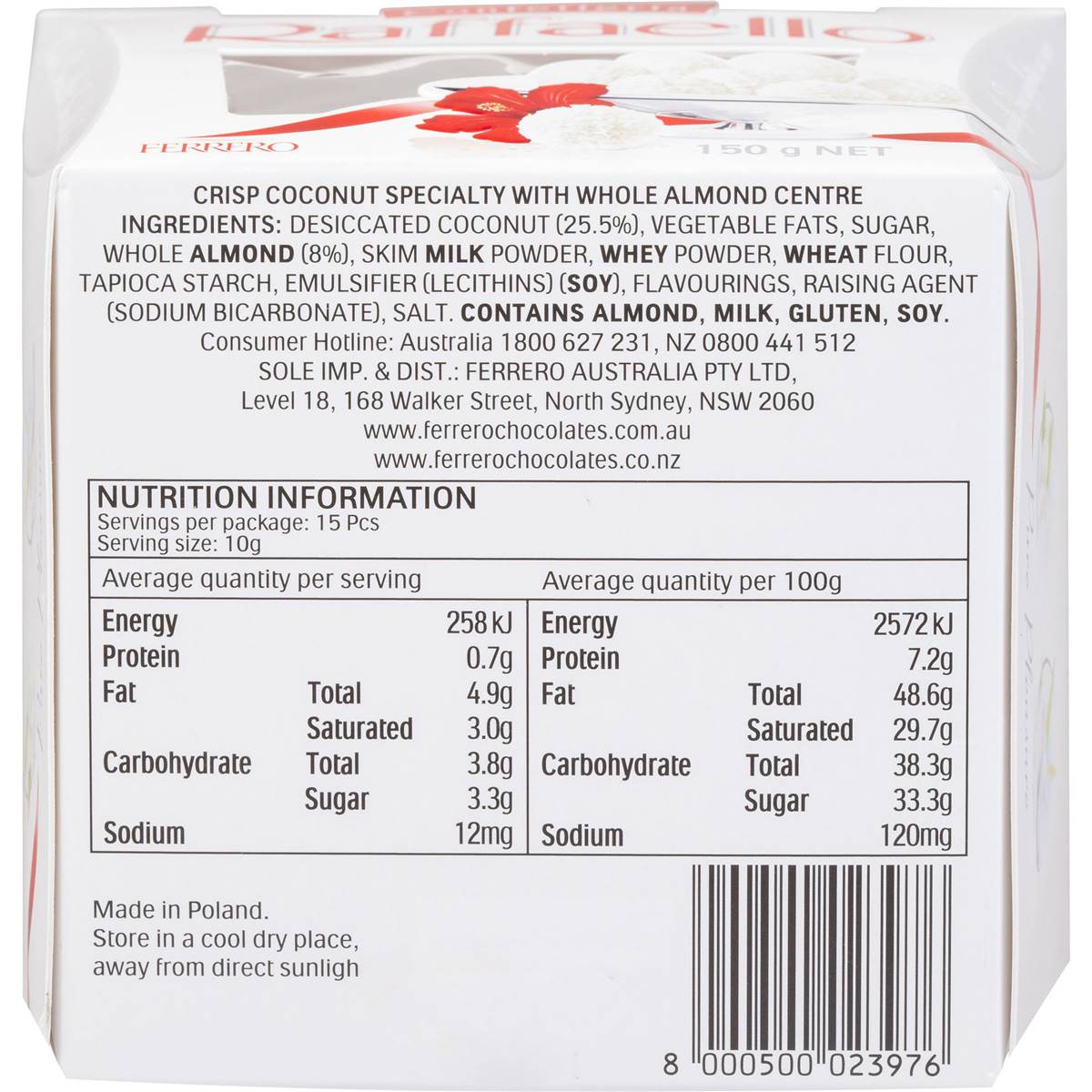 Raffaello Raffaello Coconut Cream Gift Box 150g Woolworths