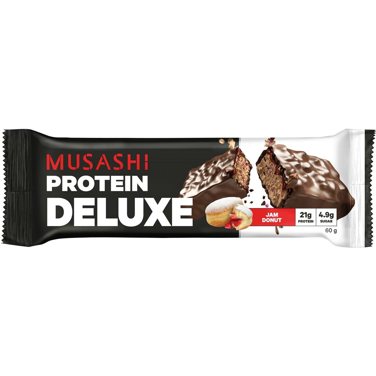 Musashi Deluxe Protein Bar Jam Donut 60g Woolworths