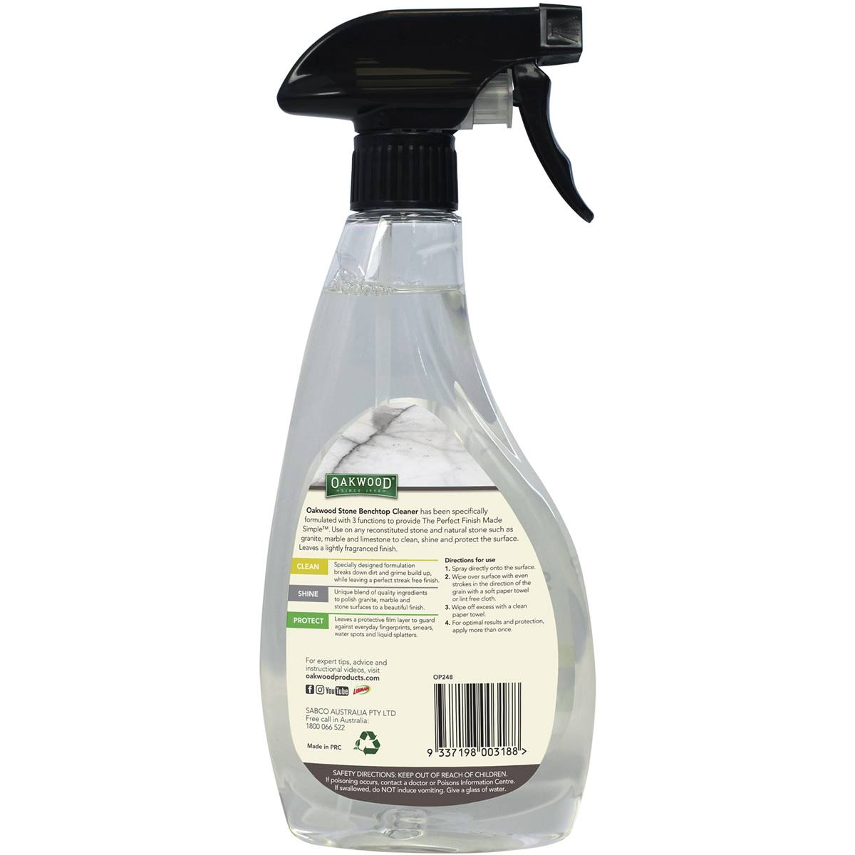 Oakwood Stone Benchtop Cleaner 500ml Woolworths