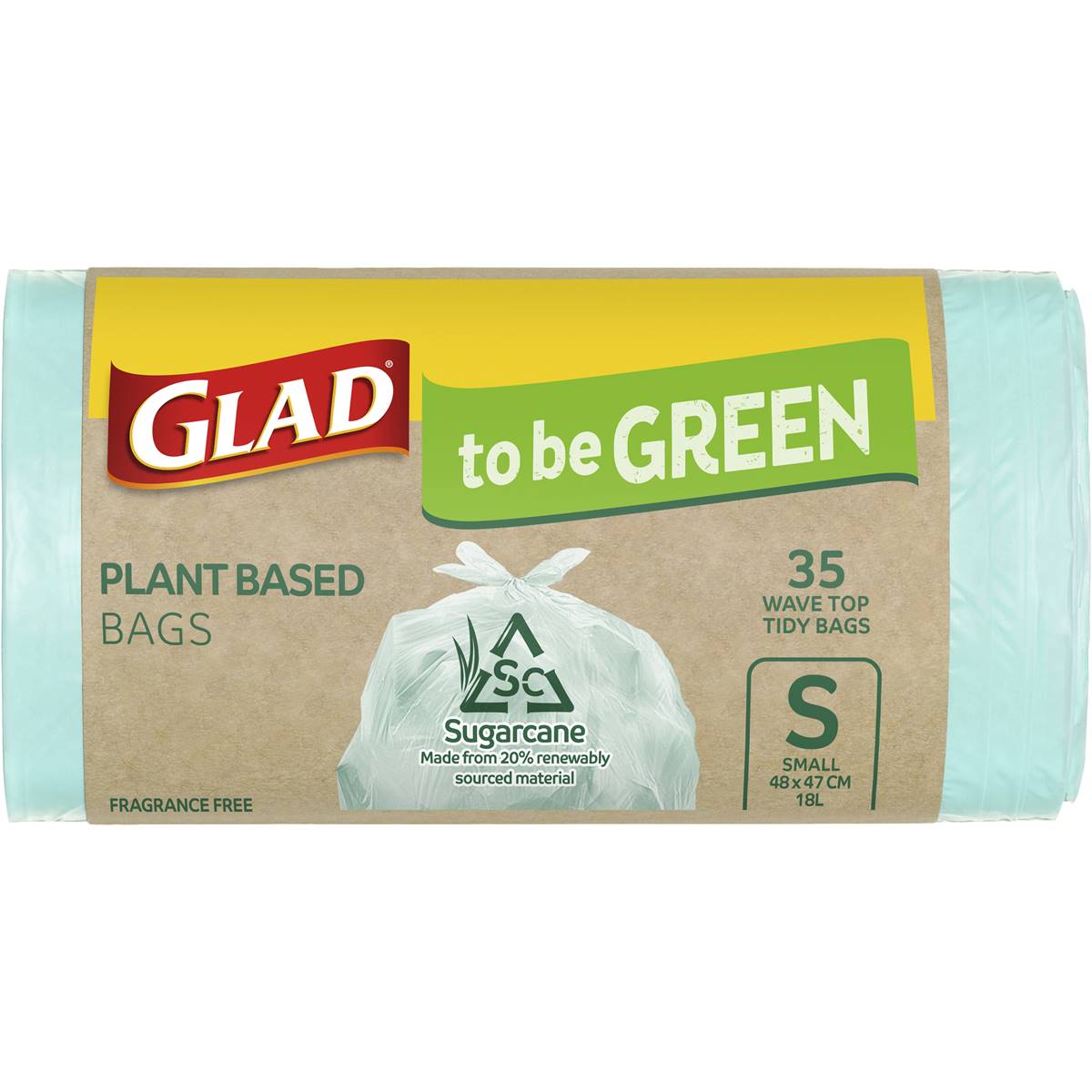 Glad To Be Green Plant Based Kitchen Tidy Bags Small 35 Pack Woolworths