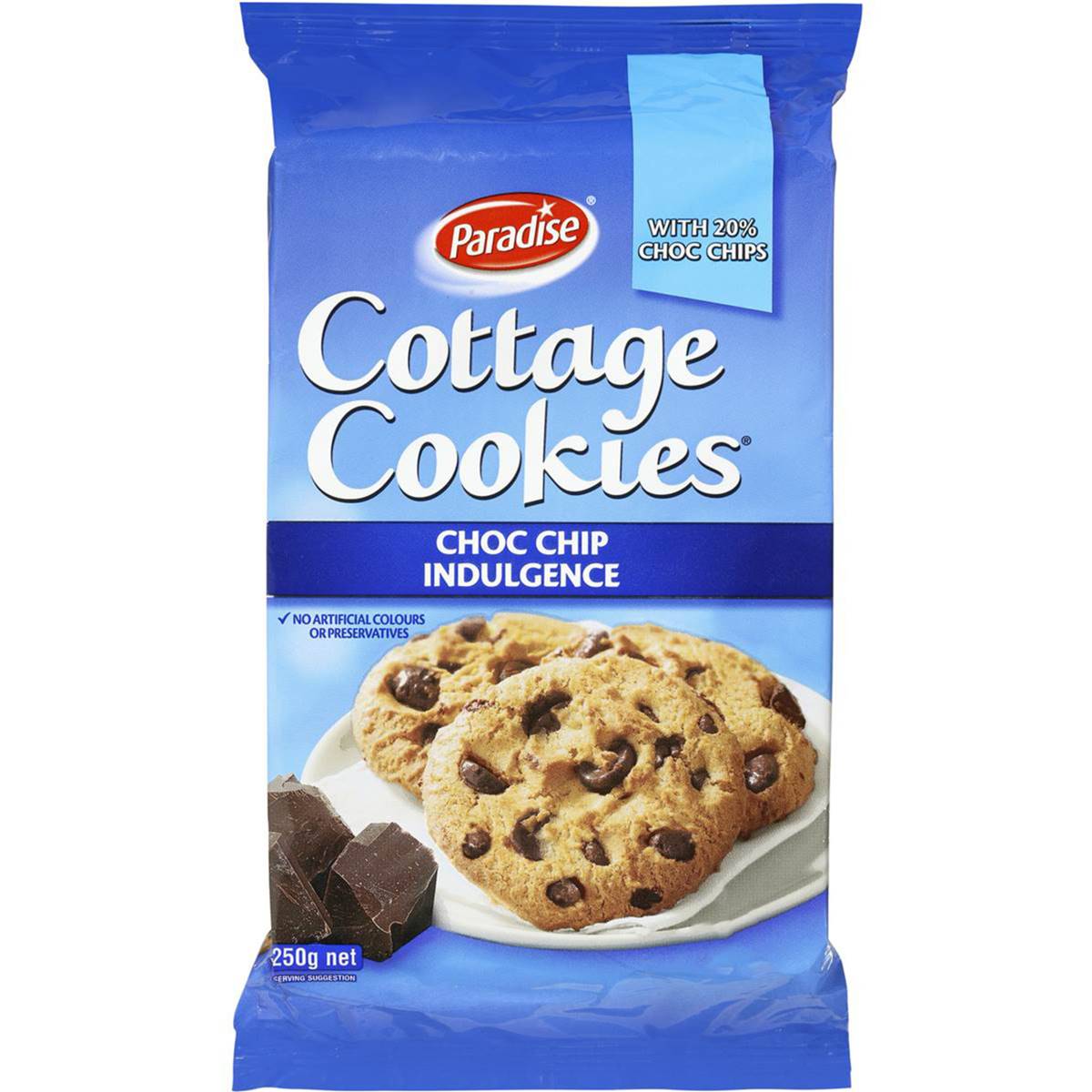 Paradise Cottage Cookies Chocolate Chip 250g Woolworths