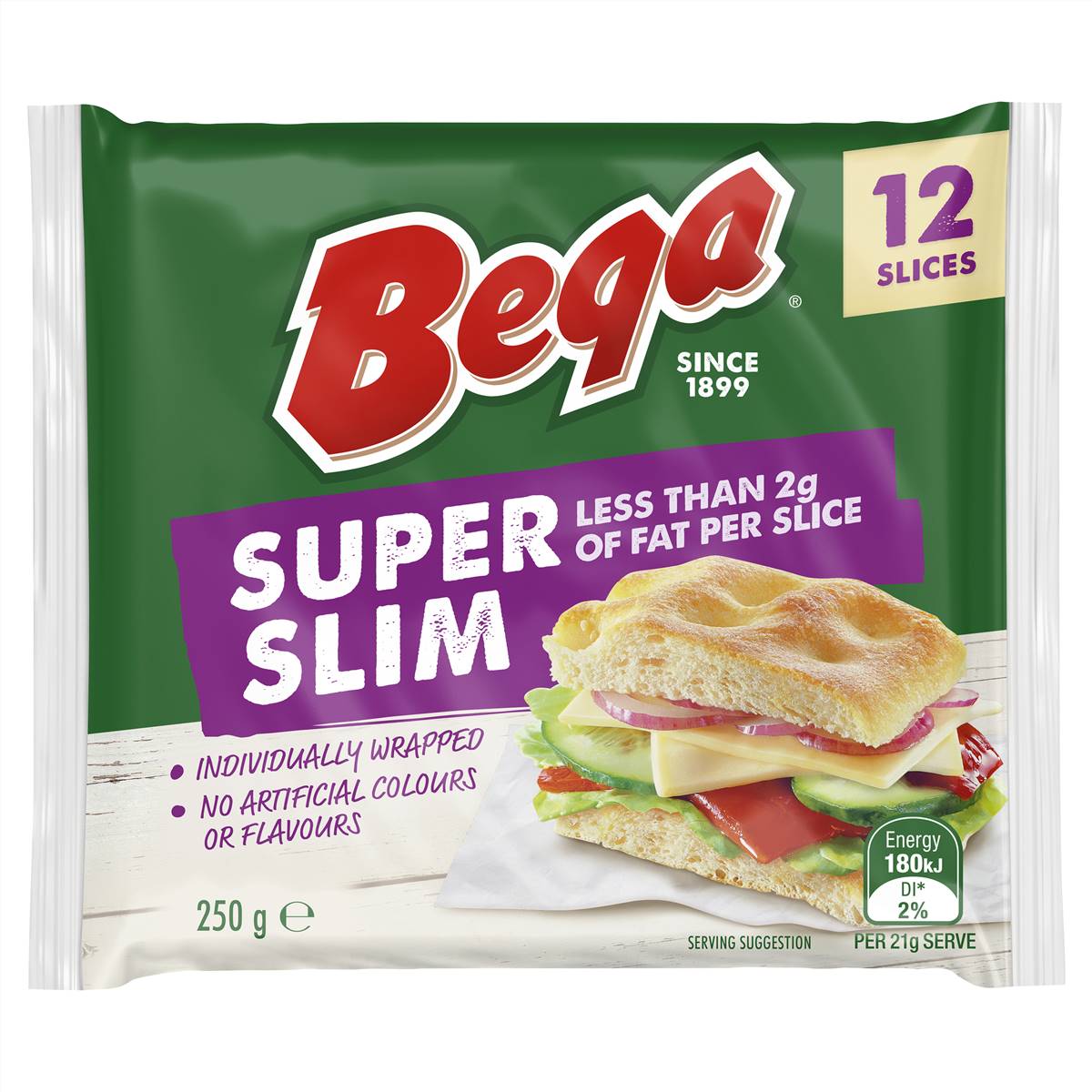Bega Super Slim Cheese Slices 12 Pack Woolworths