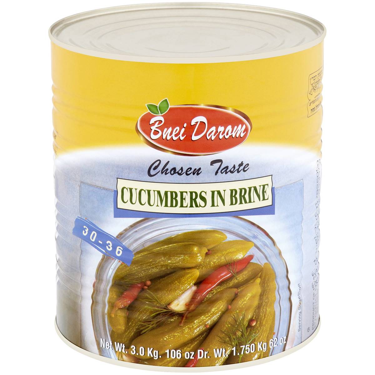 Bnei Darom Cucumbers In Brine A10 Cucumbers In Brine 3kg Woolworths