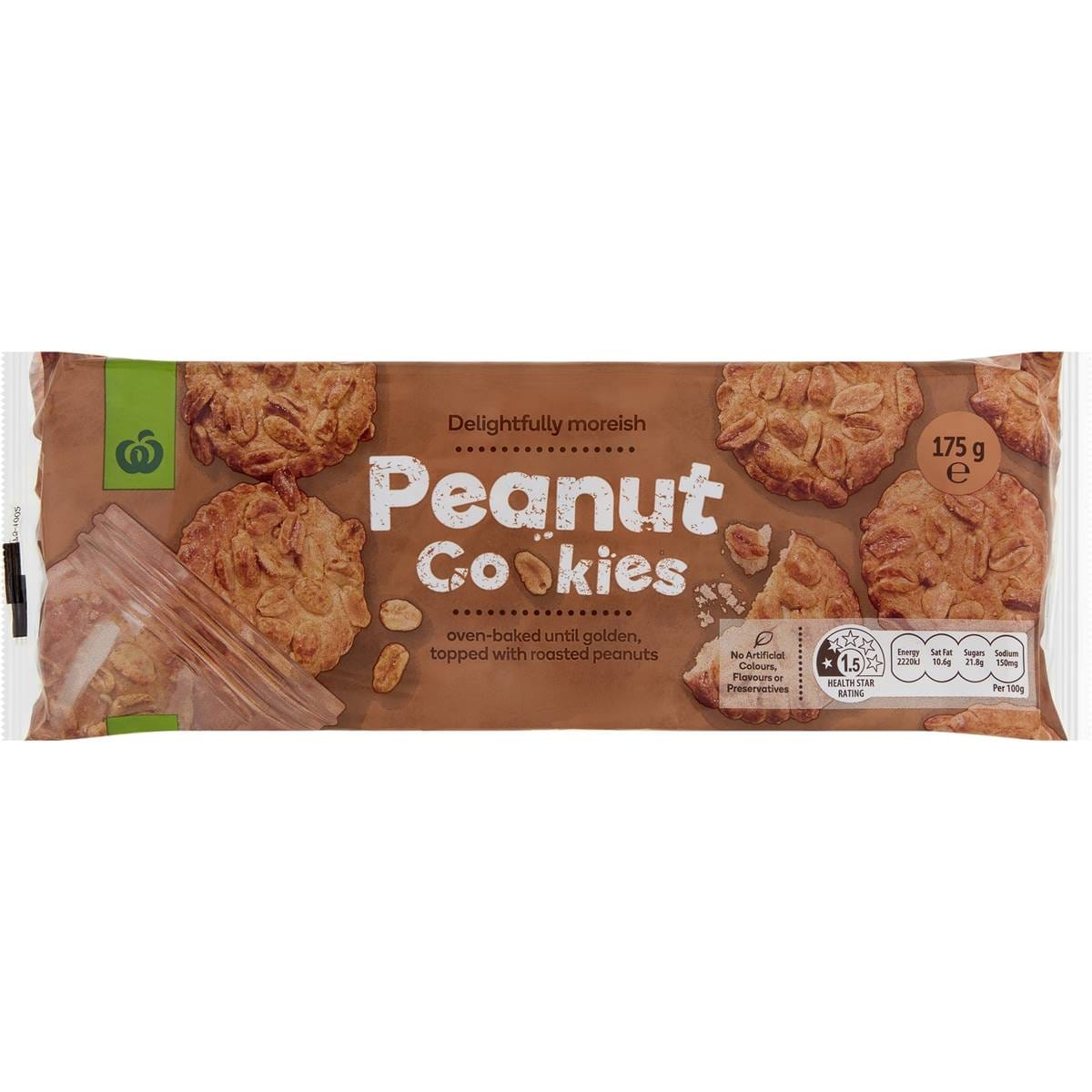 Woolworths Peanut Cookies 175g Woolworths