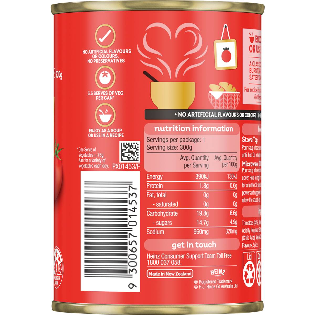 Heinz Big Red Tomato Soup For One 300g Woolworths