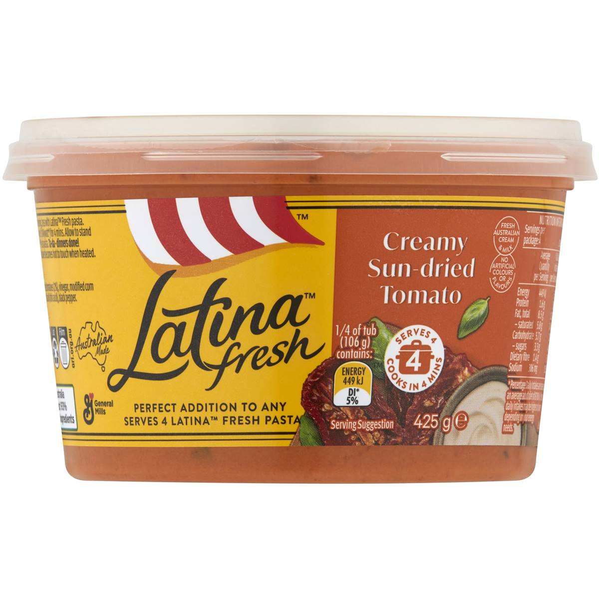 Latina Fresh Creamy Sundried Tomato Pasta Sauce 425g Woolworths