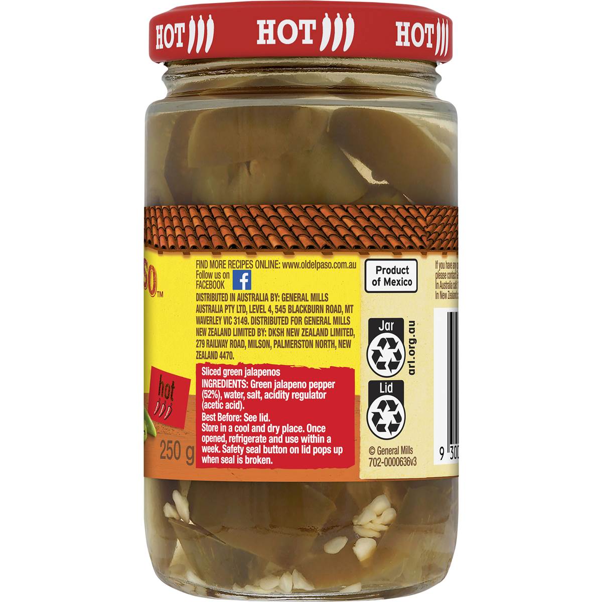 Old El Paso Green Jalapenos Green Jalapenos 250g Woolworths