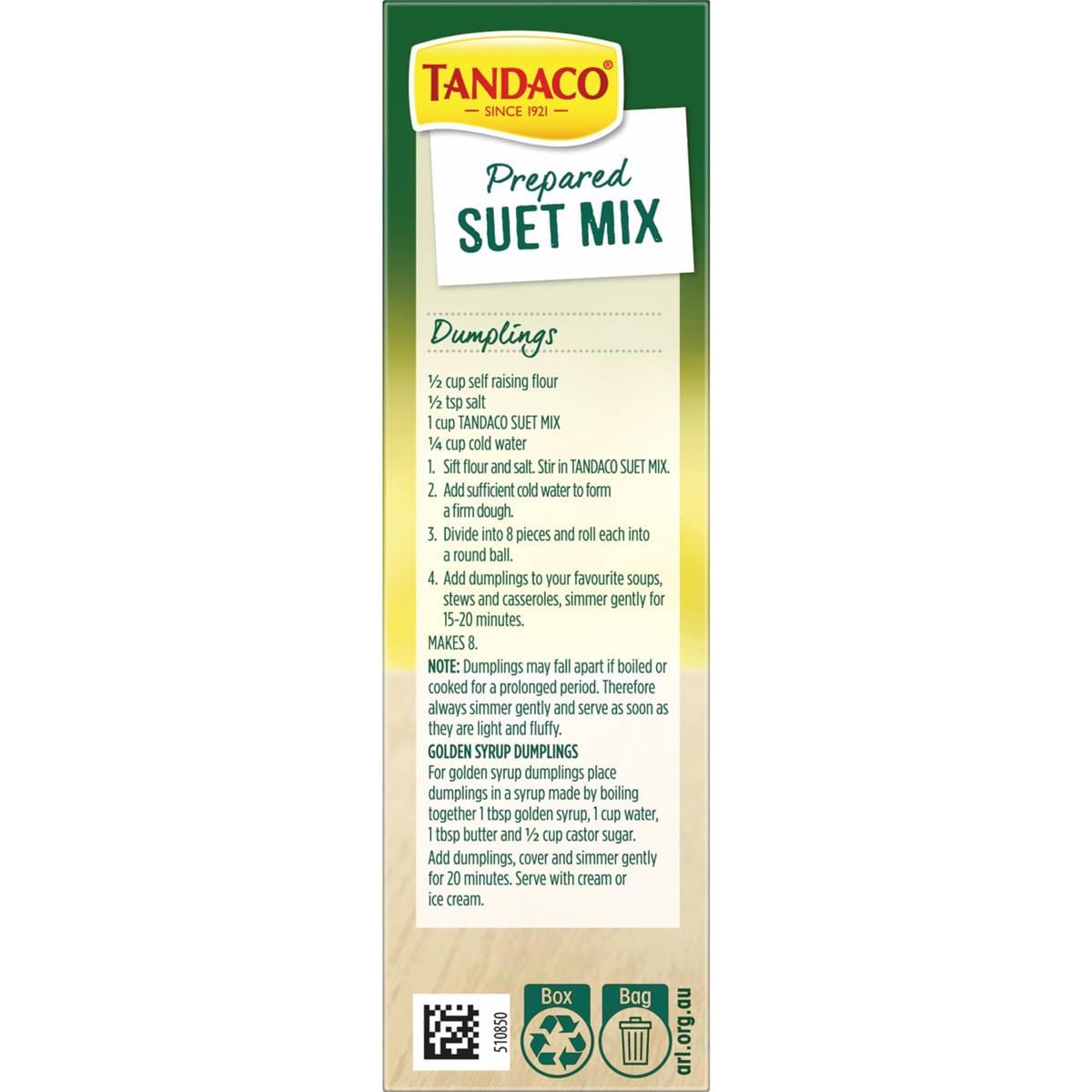 Tandaco Prepared Suet Mix 250g Woolworths