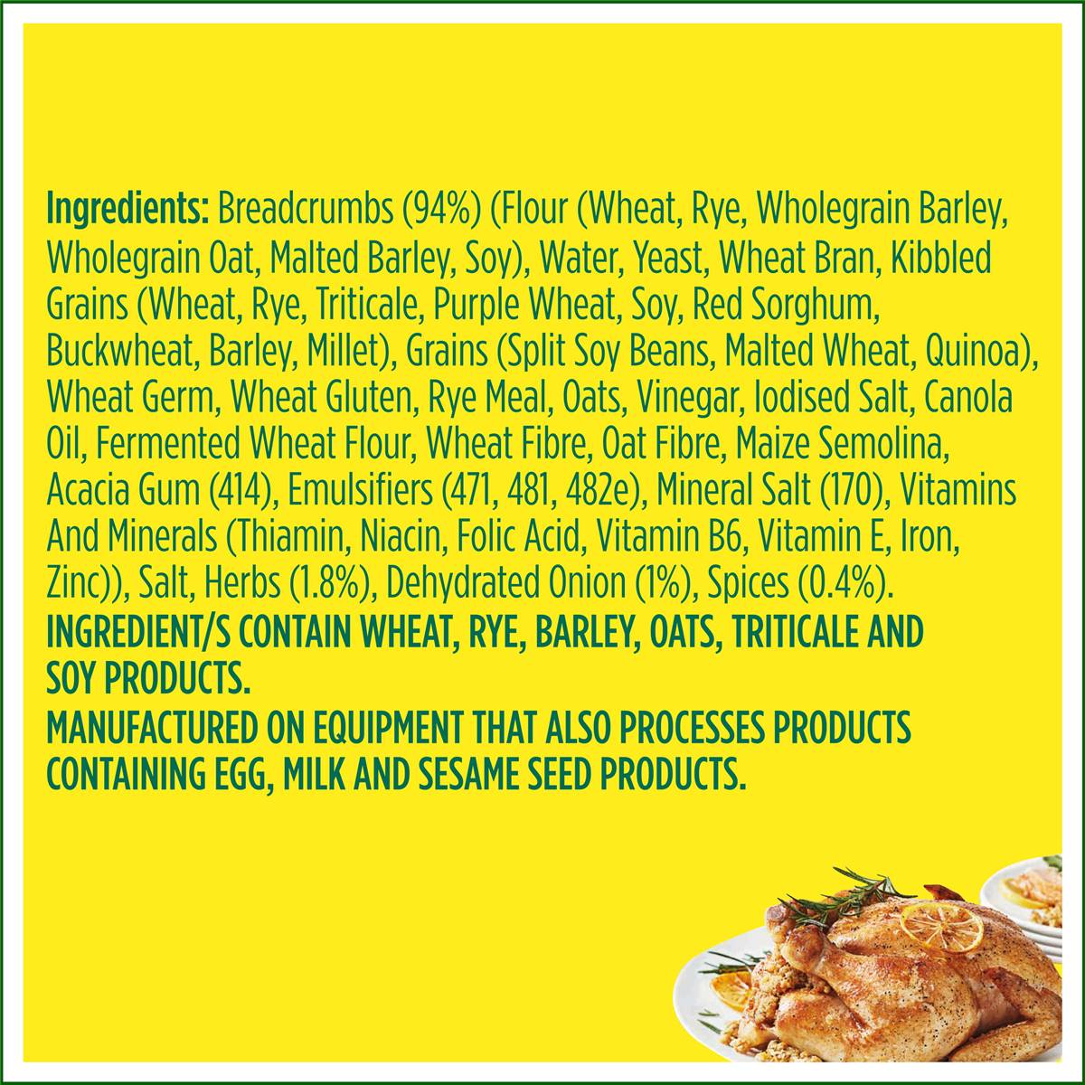 Tandaco Stuffing Mix Seasoned Turkey & Chicken 200g Woolworths