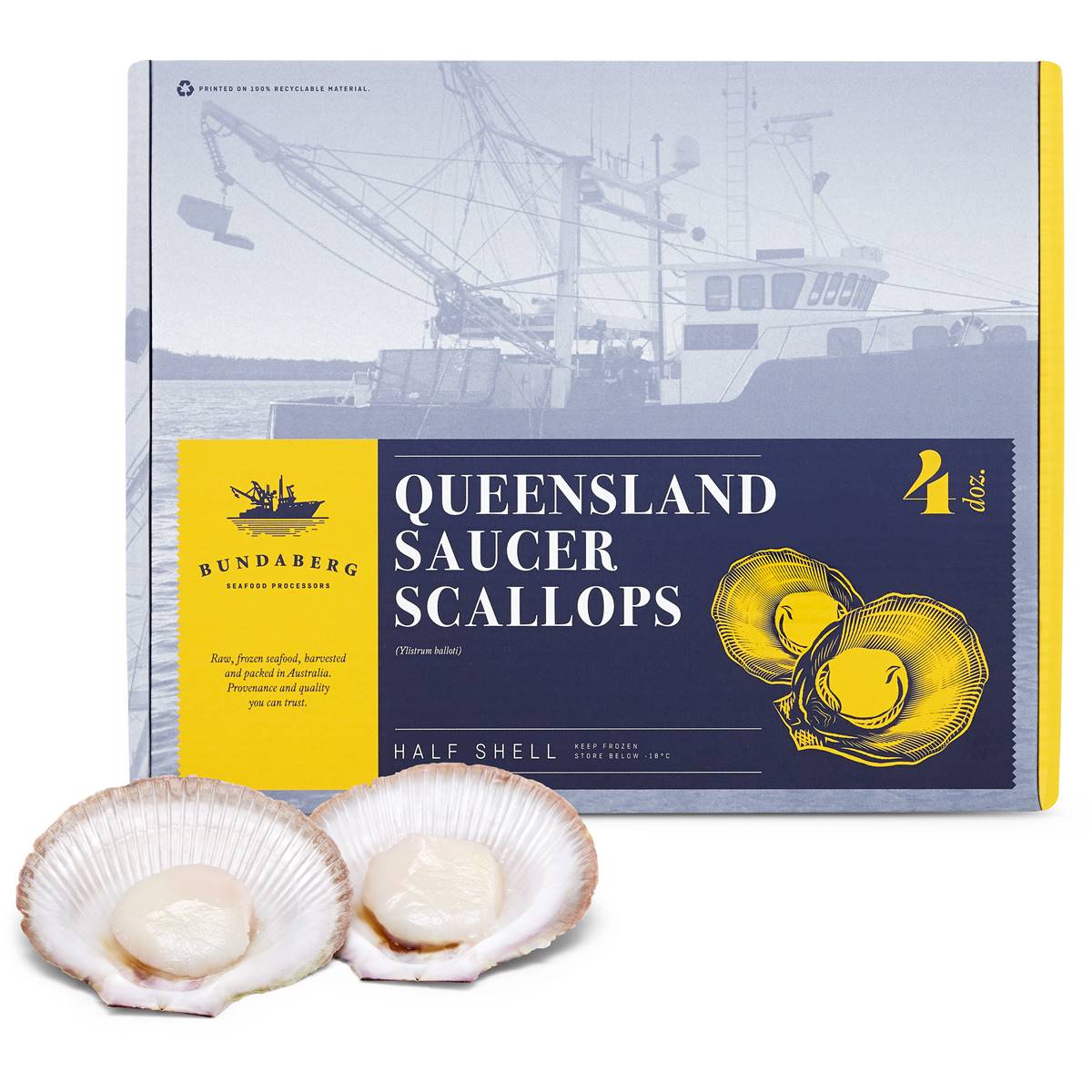 Bundaberg Seafood Processors Queensland Frozen Half Shell Scallops 4