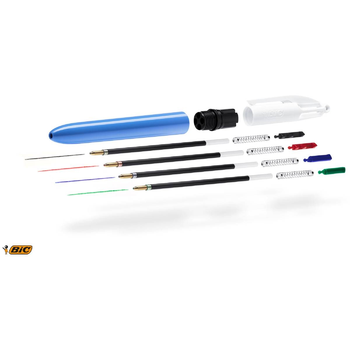 Bic 4 Colour Retractable Ball Pen Each Woolworths   015779 5 