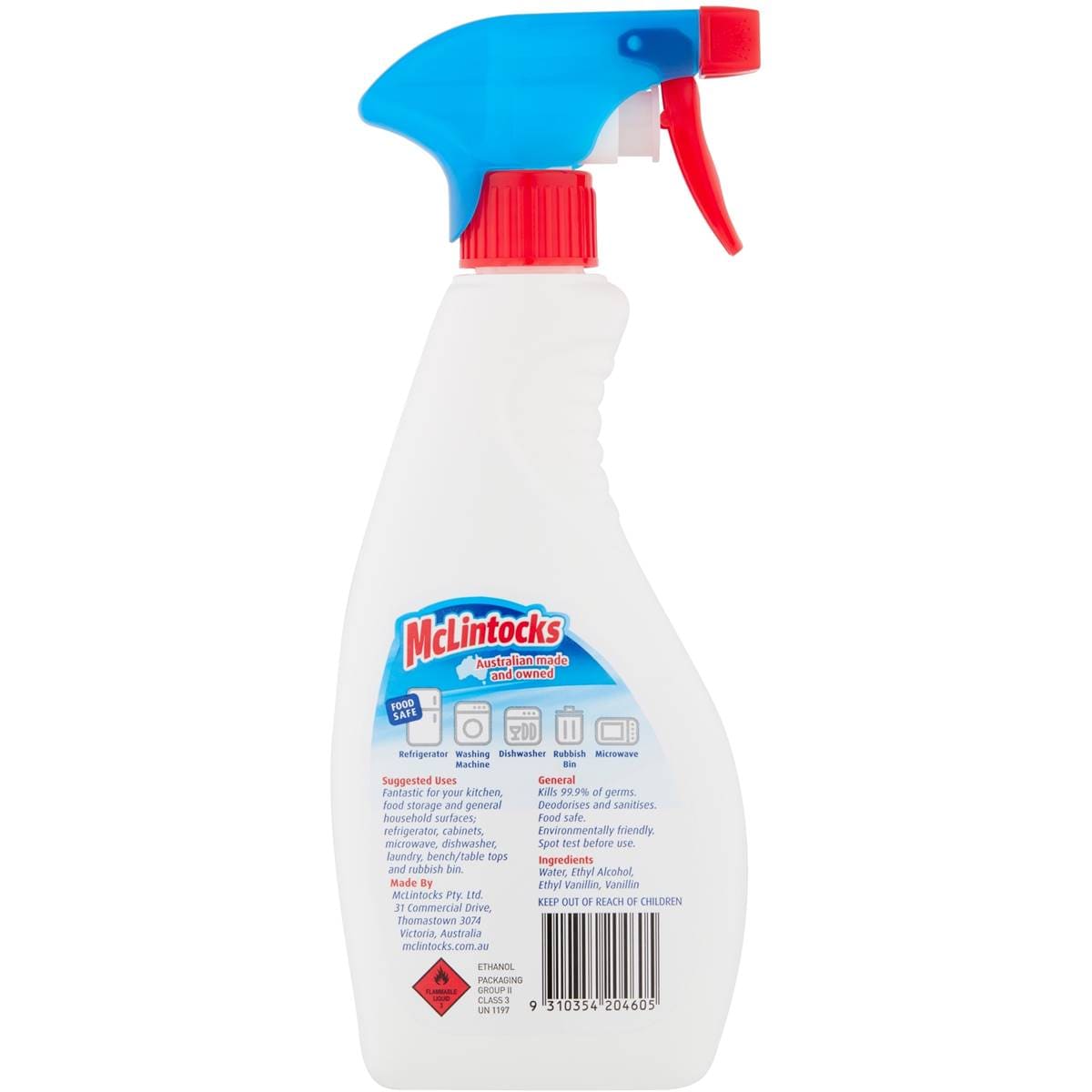 Mclintocks Vanilla Fresh Fridge Wipe & Deodorizer 500ml Woolworths