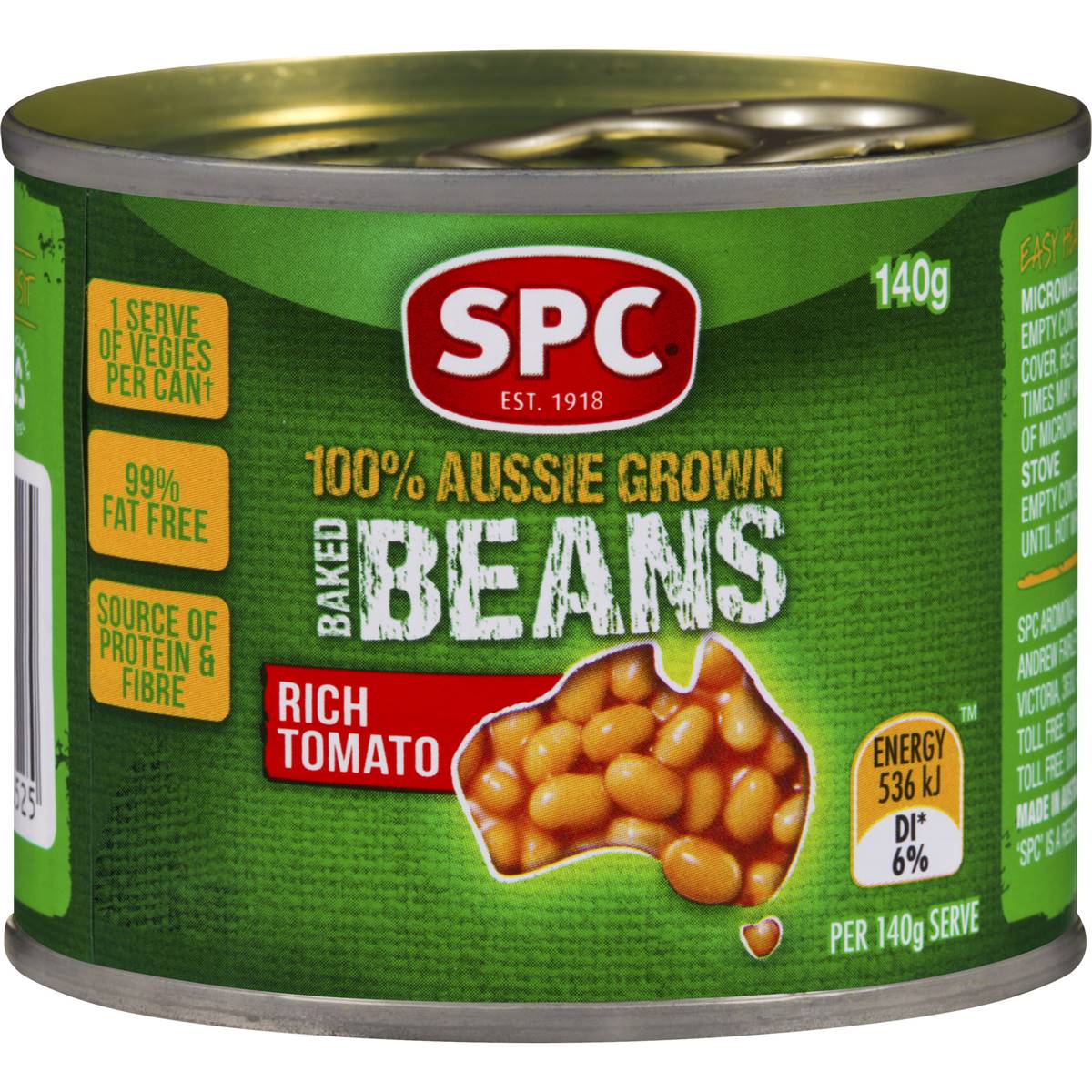 Spc Baked Beans In Rich Tomato Tomato Sauce 140g Woolworths