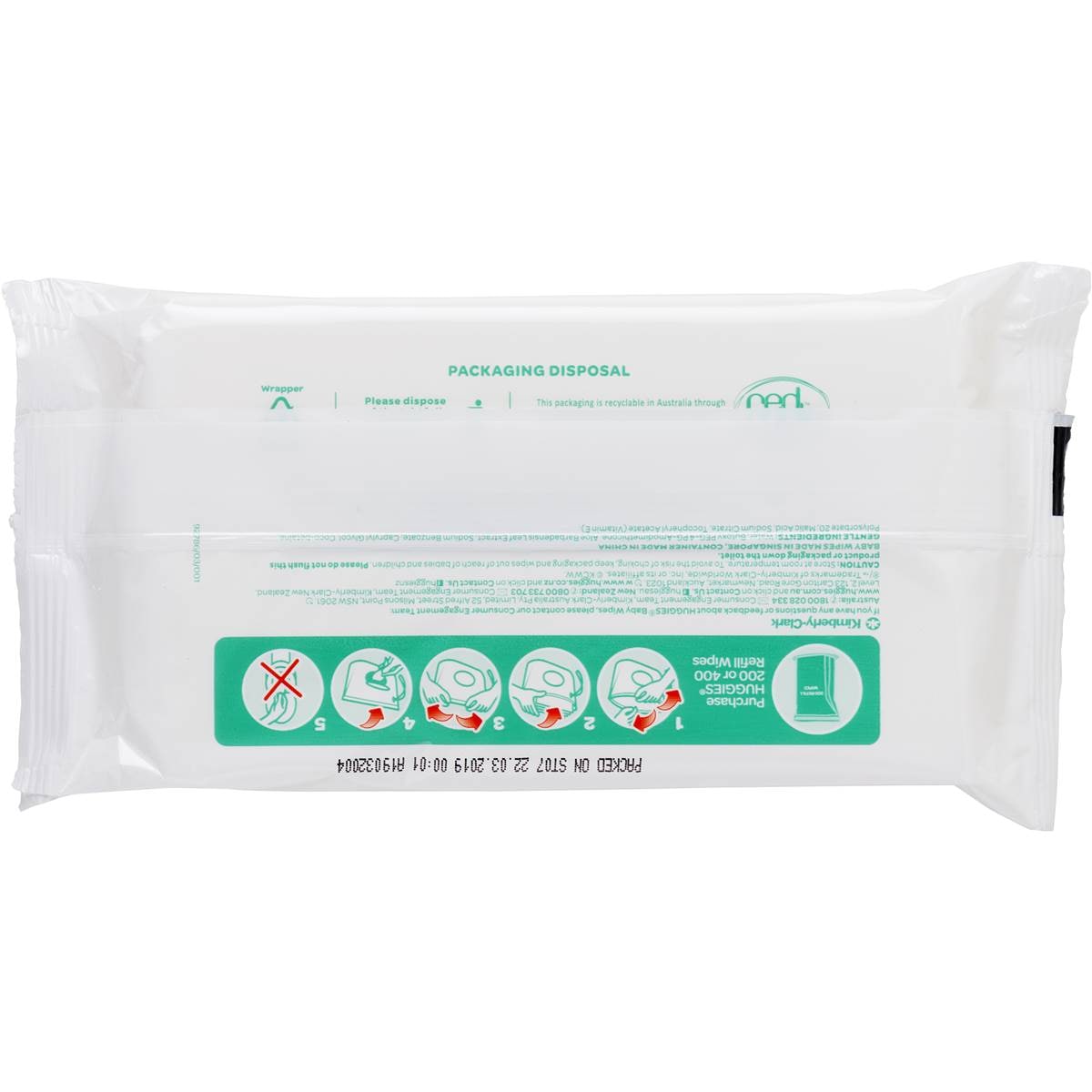 Huggies Refillable Baby Wipes Clutch 'n' Go 32 Pack Woolworths