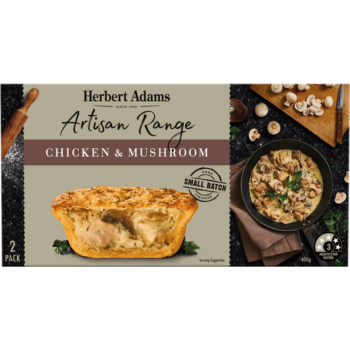 Herbert Adams Artisan Chicken & Mushroom Pies