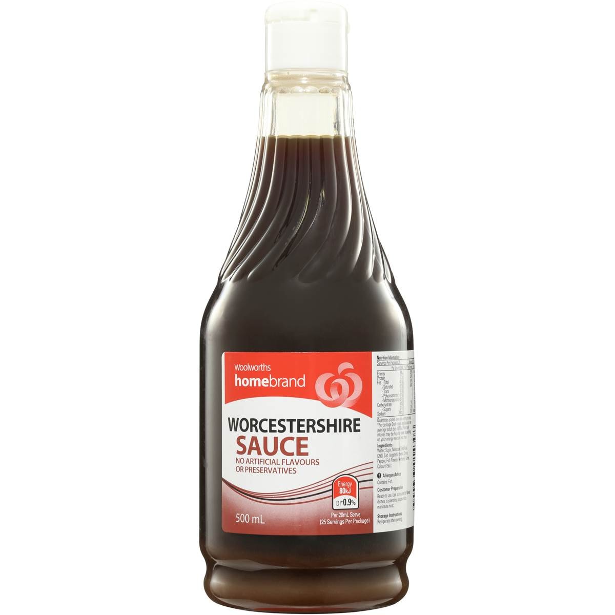 Homebrand Sauce Worcestershire 500ml Woolworths