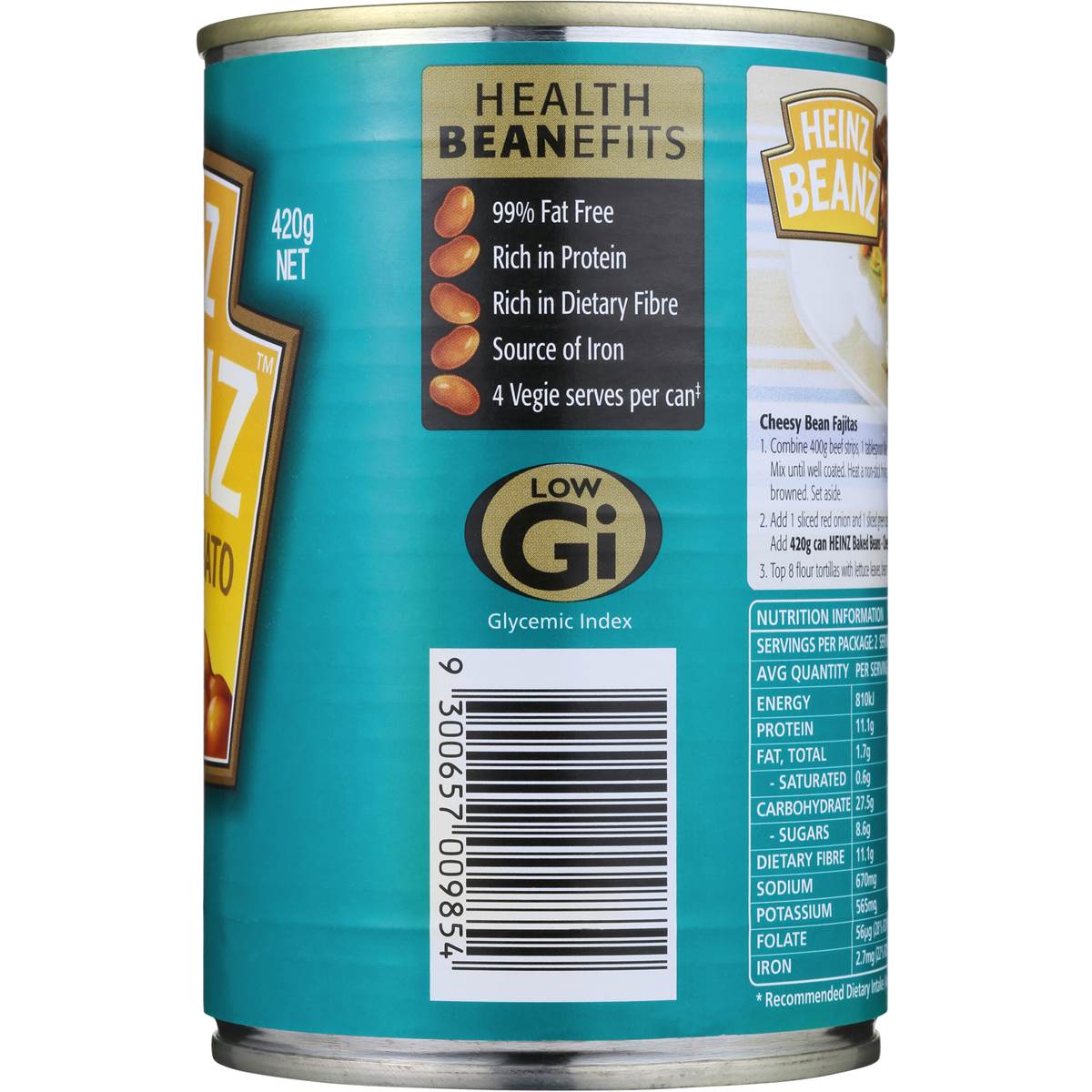 Heinz Baked Beans Cheesy Tomato 420g Woolworths