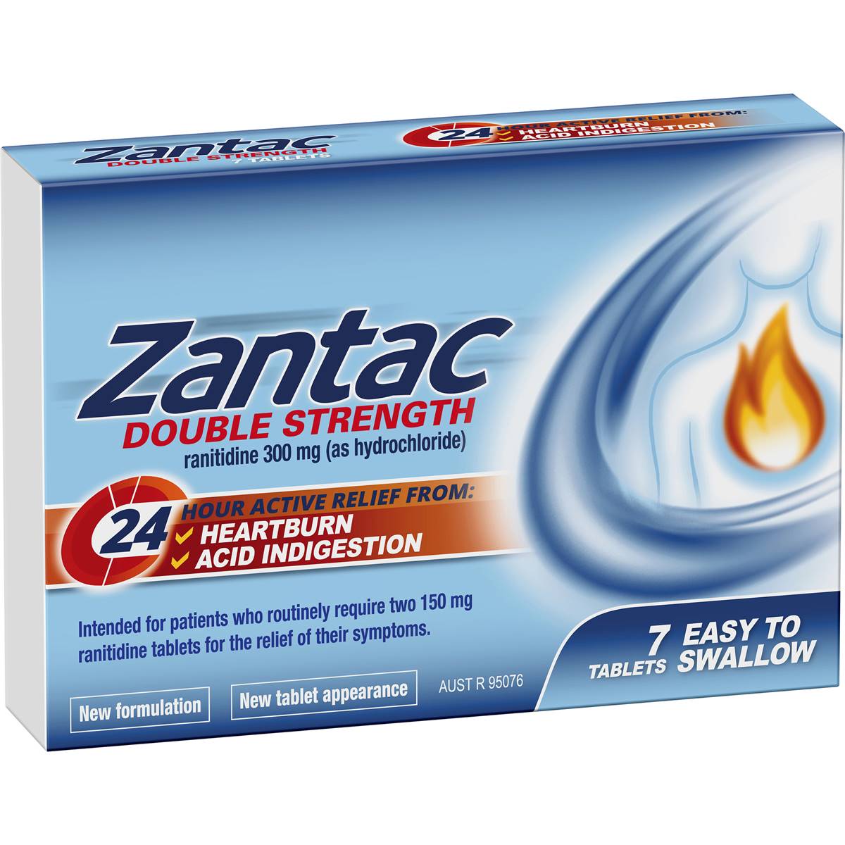 Zantac Double Strength Heartburn & Indigestion Relief Tablets 7 pack