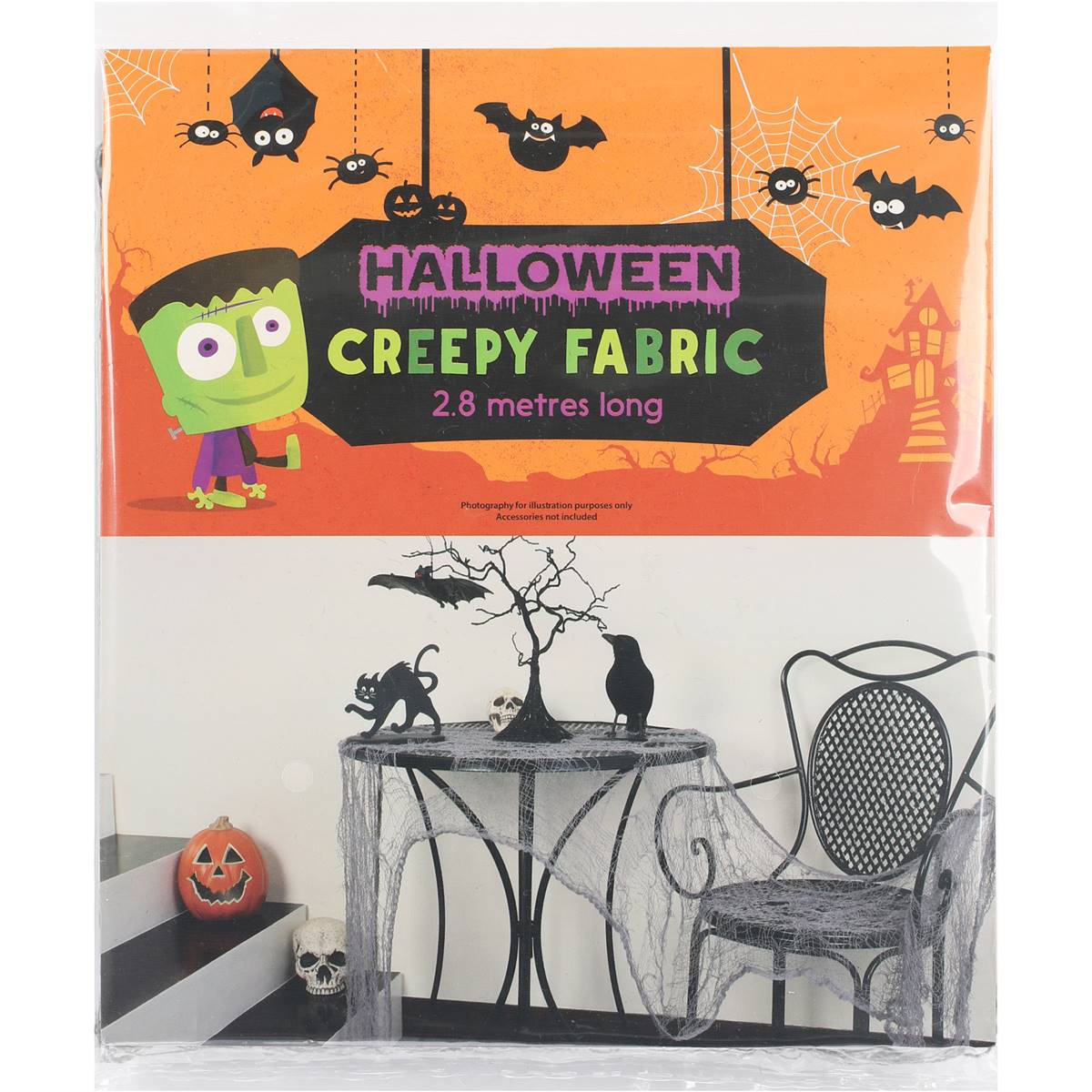 Halloween Gauze 2.8m Grey Or Black Each Woolworths